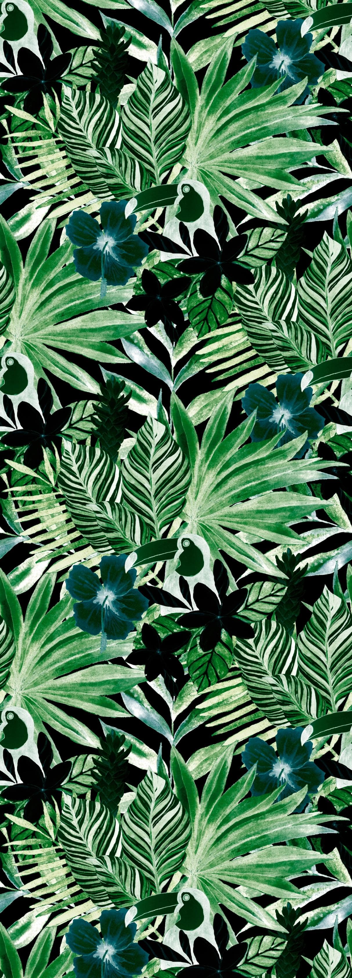 QUEENCE Selbstklebende Vinyltapete Elli Grün Floral