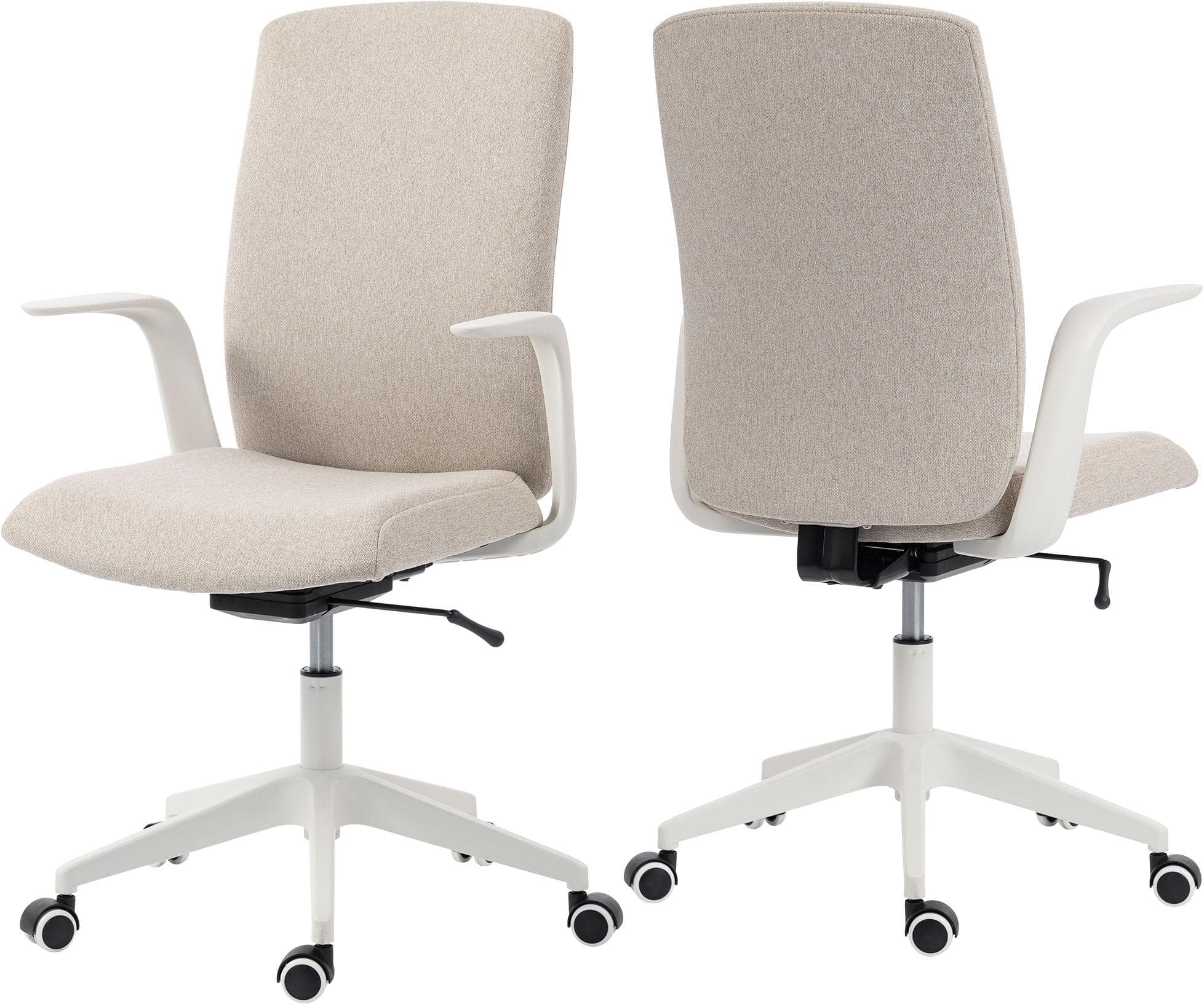 Drehstuhl DUO COLLECTION Floris sand weiß mit Synchronmechanik