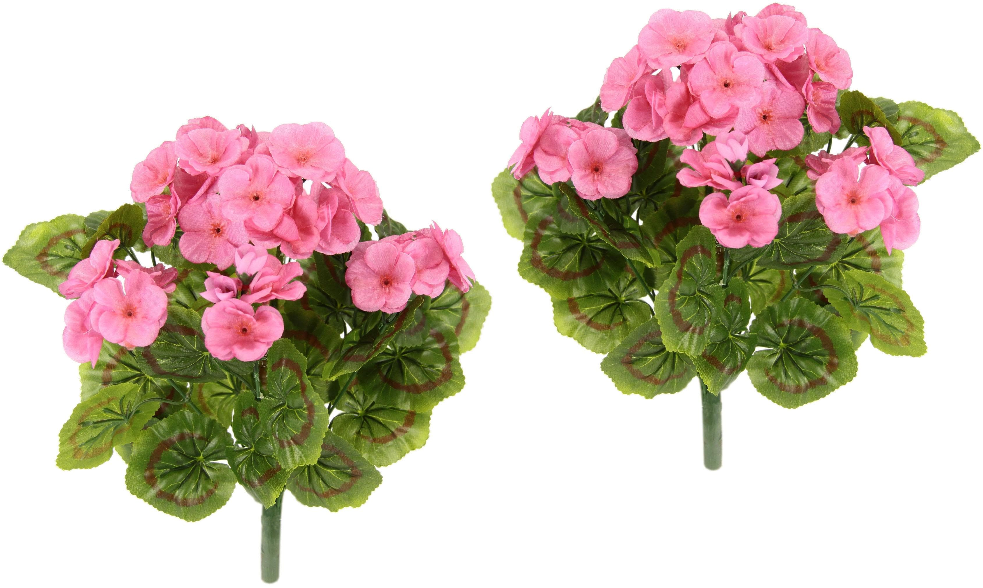 Kunstblume Geranie Rosa 2er Set my home