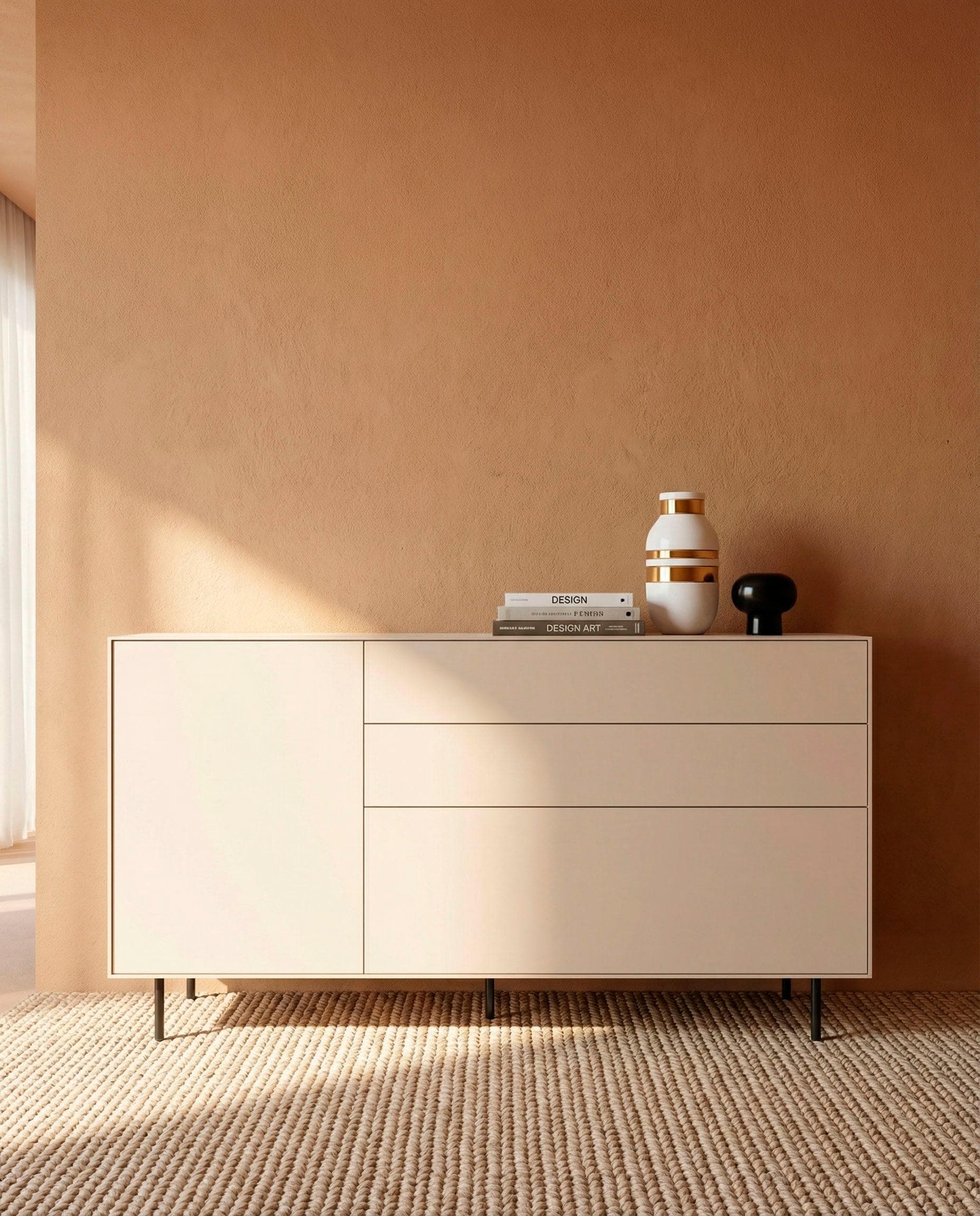 LeGer Home Sideboard Essentials Kaschmir mit Metallfüßen