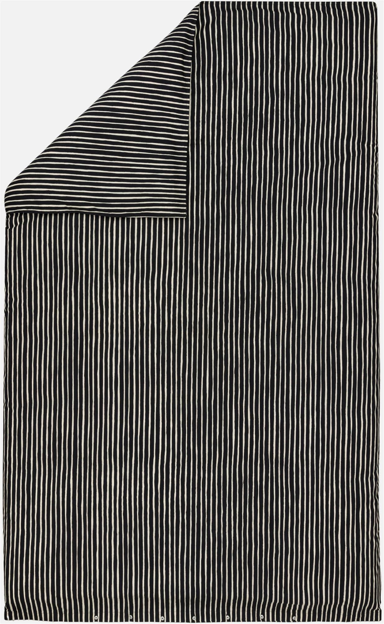 MARIMEKKO Bettbezug PICCOLO Schwarz Gestreift Bio-Baumwolle