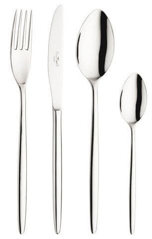 Pinti Inox Besteckset Olivia 16-teilig Edelstahlfarben Grau