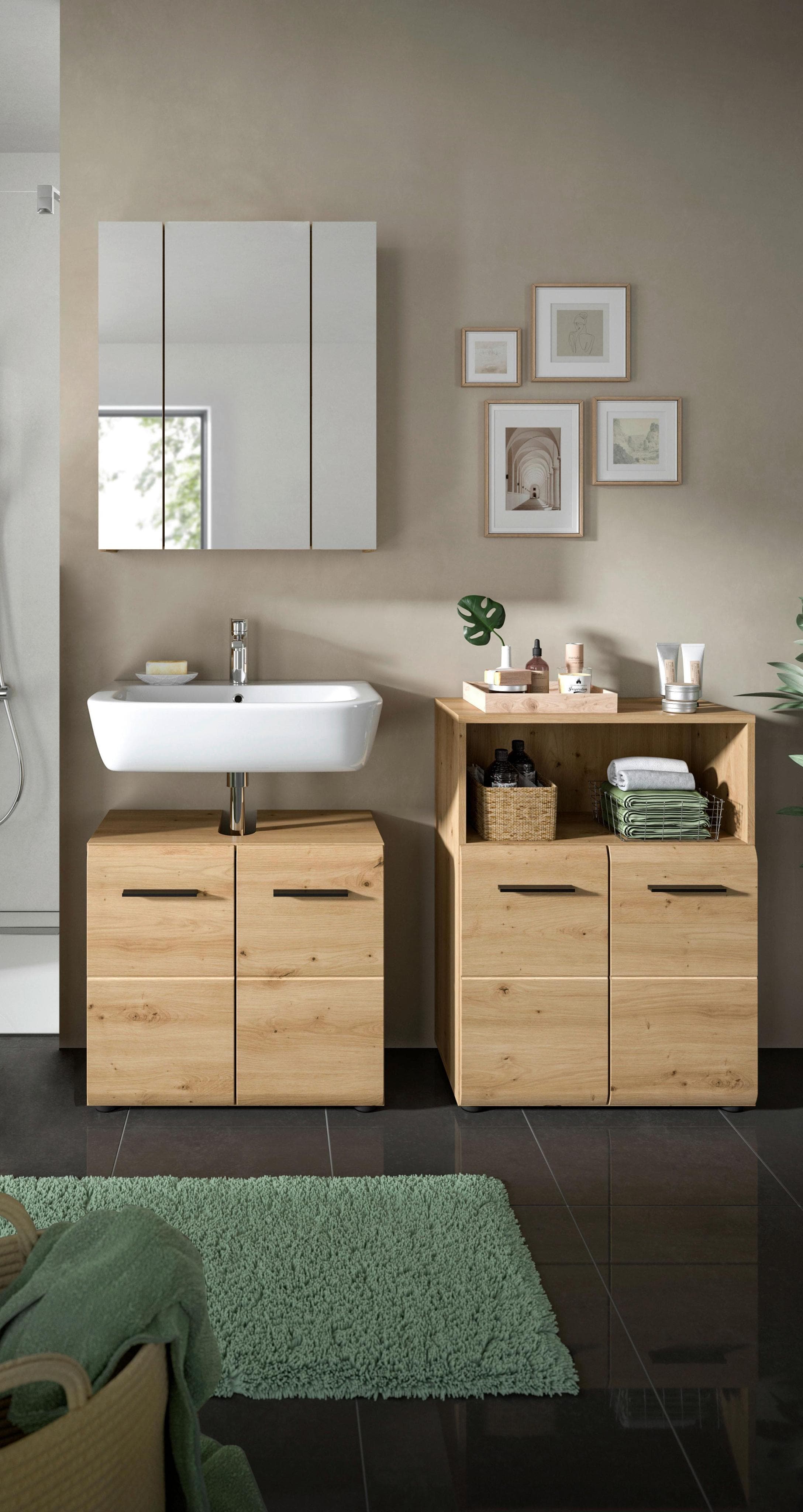 Badezimmer-Set Ice 3-tlg. Eiche Artisan Braun