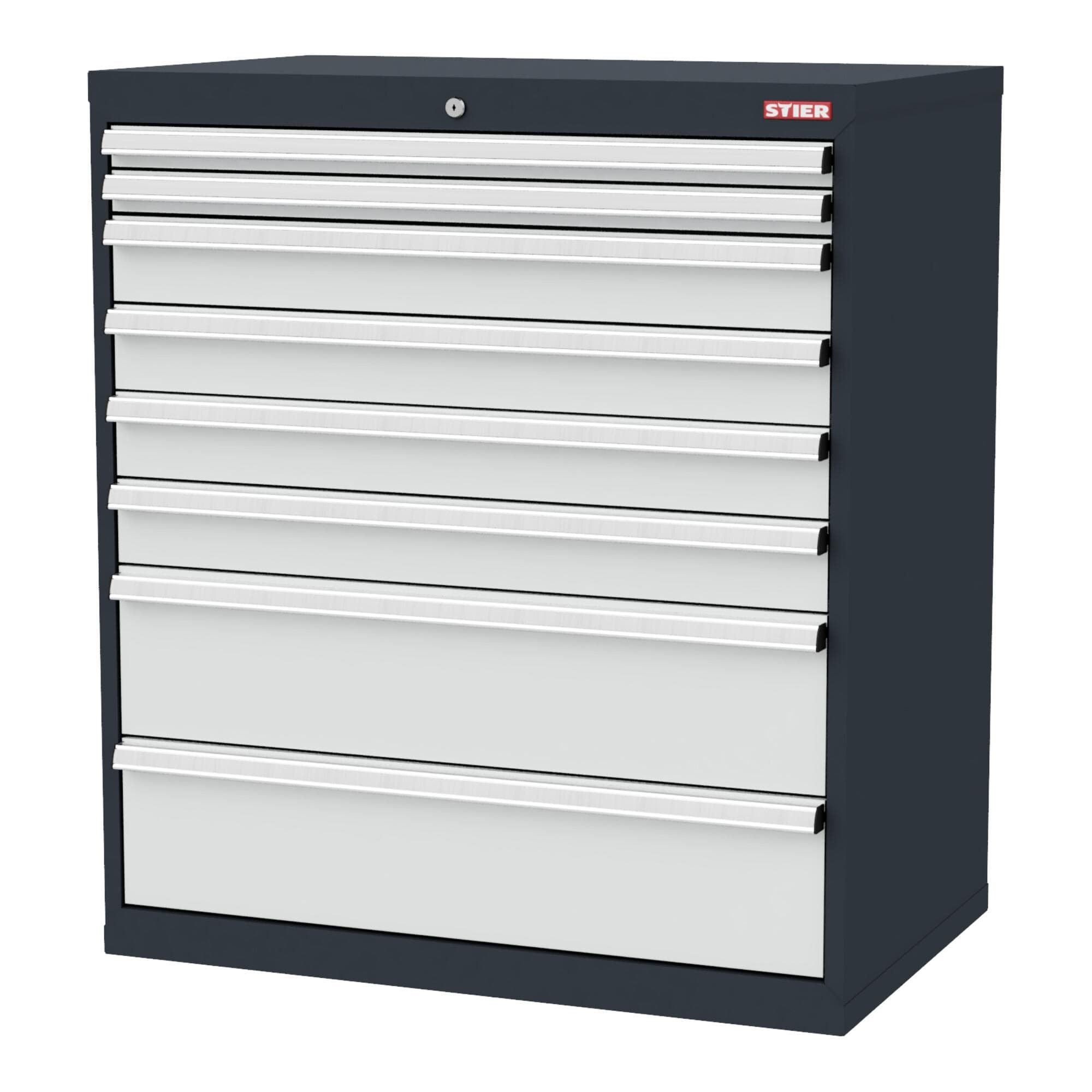 STIER Schubladenschrank 7 Schubladen 80kg Belastung