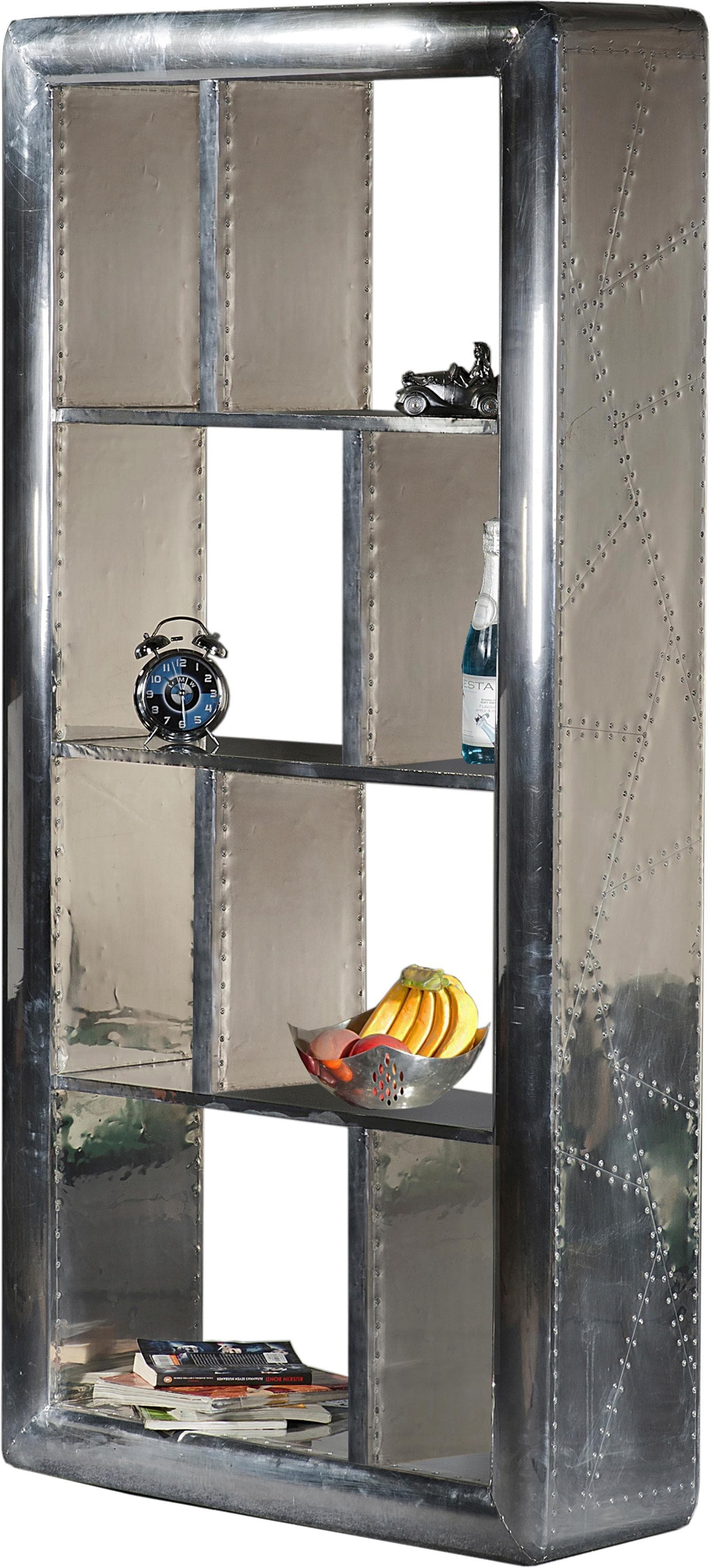 SIT AIRMAN Regal Industrial Design Silber Mangoholz Alu