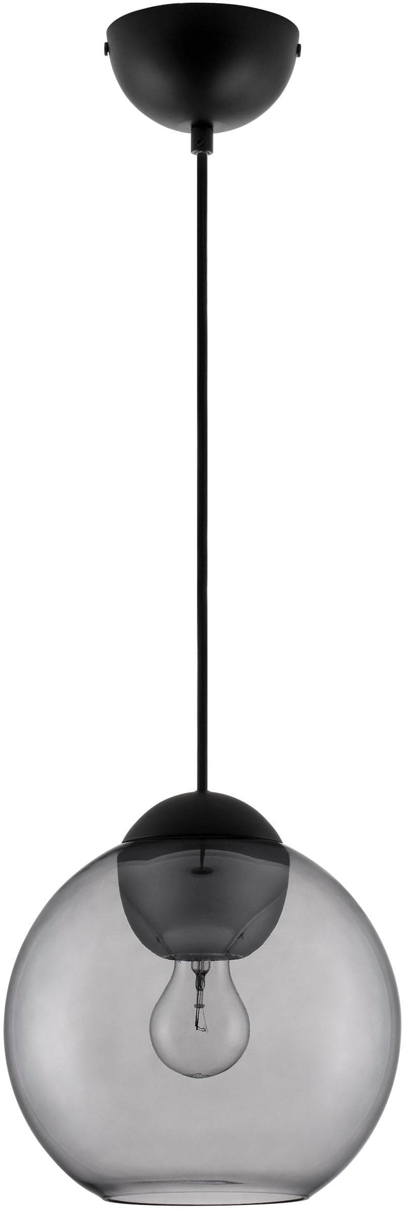 NOVA LUCE Hängeleuchte MIDORI Schwarz Glas E27