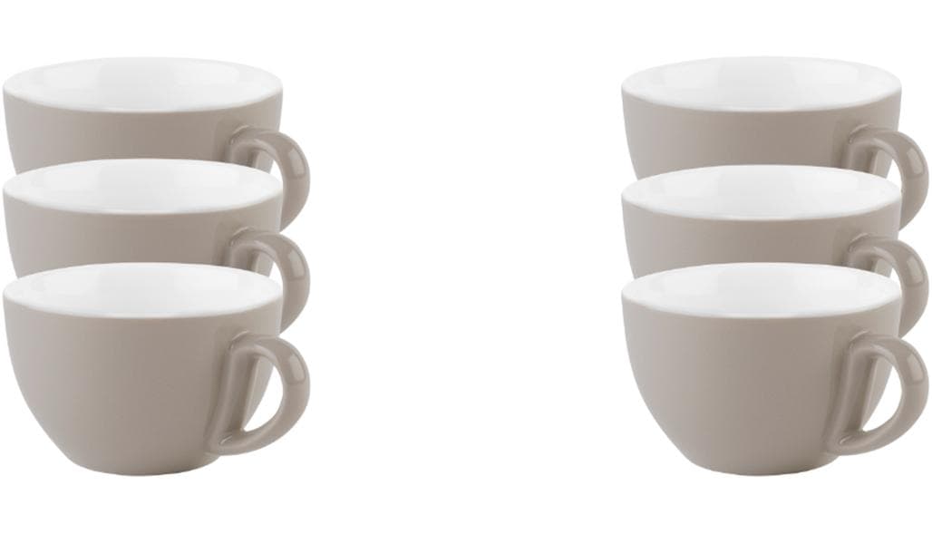 Cappuccinotasse APS 6er Set Cappuccino Tassen -SNUG- Grau