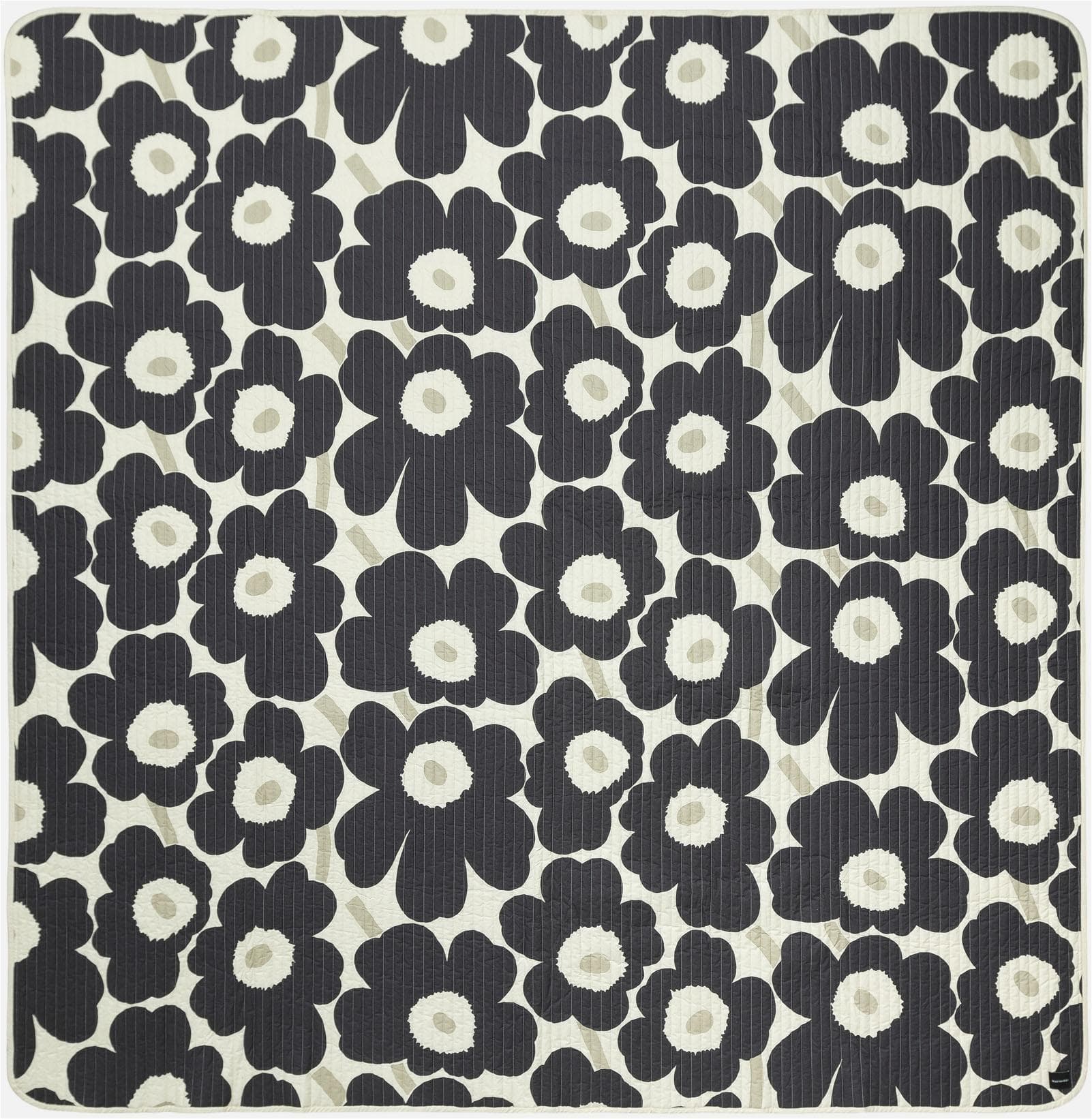 Marimekko Tagesdecke UNIKKO Grau 260x260cm Baumwolle