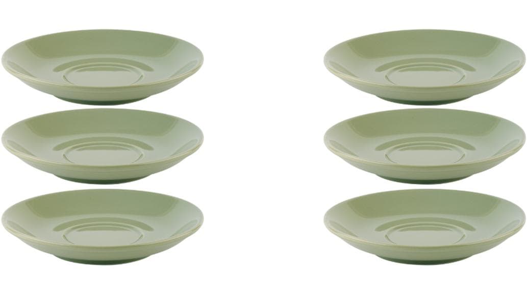 APS Kaffeeuntertassen 6er Set Grün Porzellan