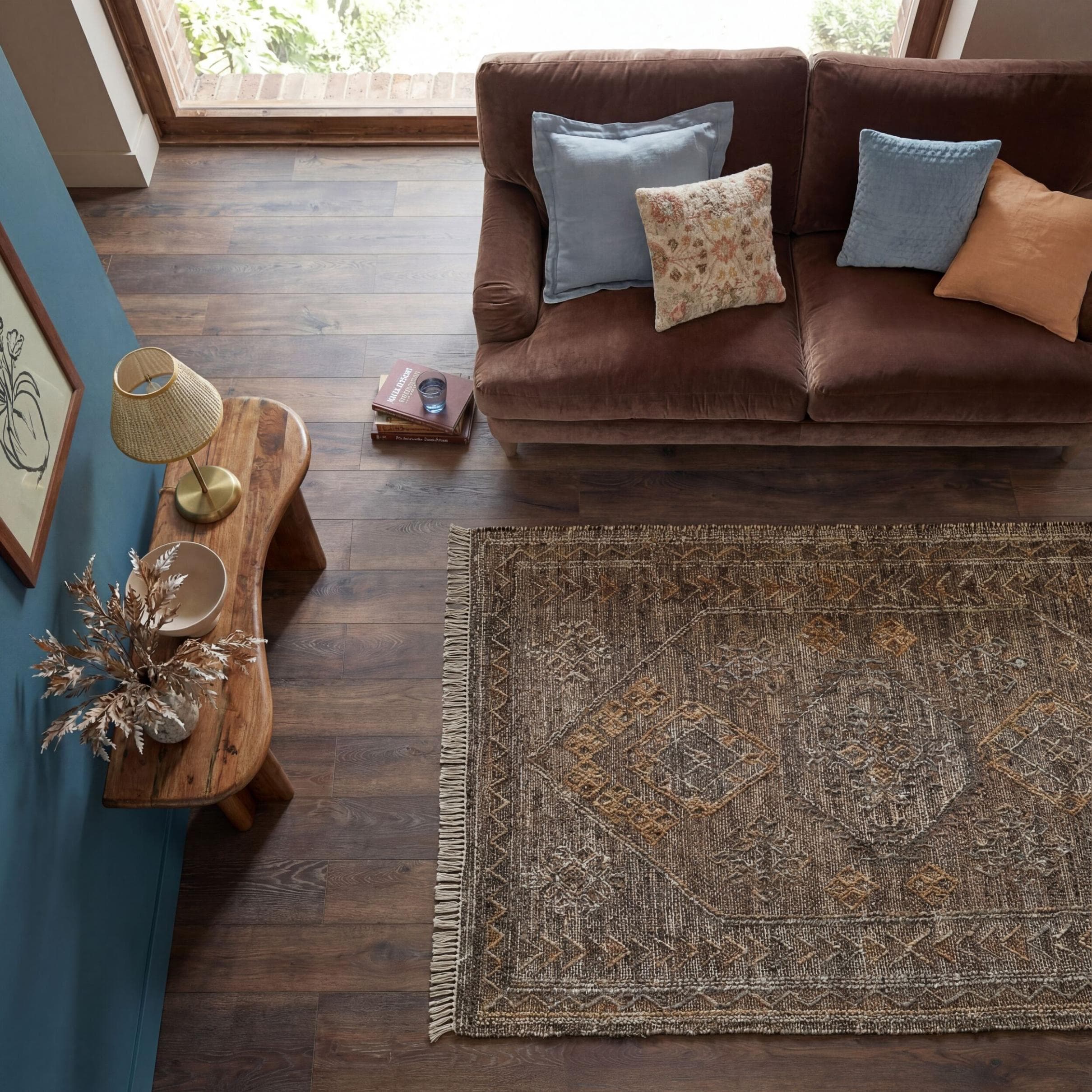 FLAIR RUGS Marra Vintage Teppich natürlich handgewebt