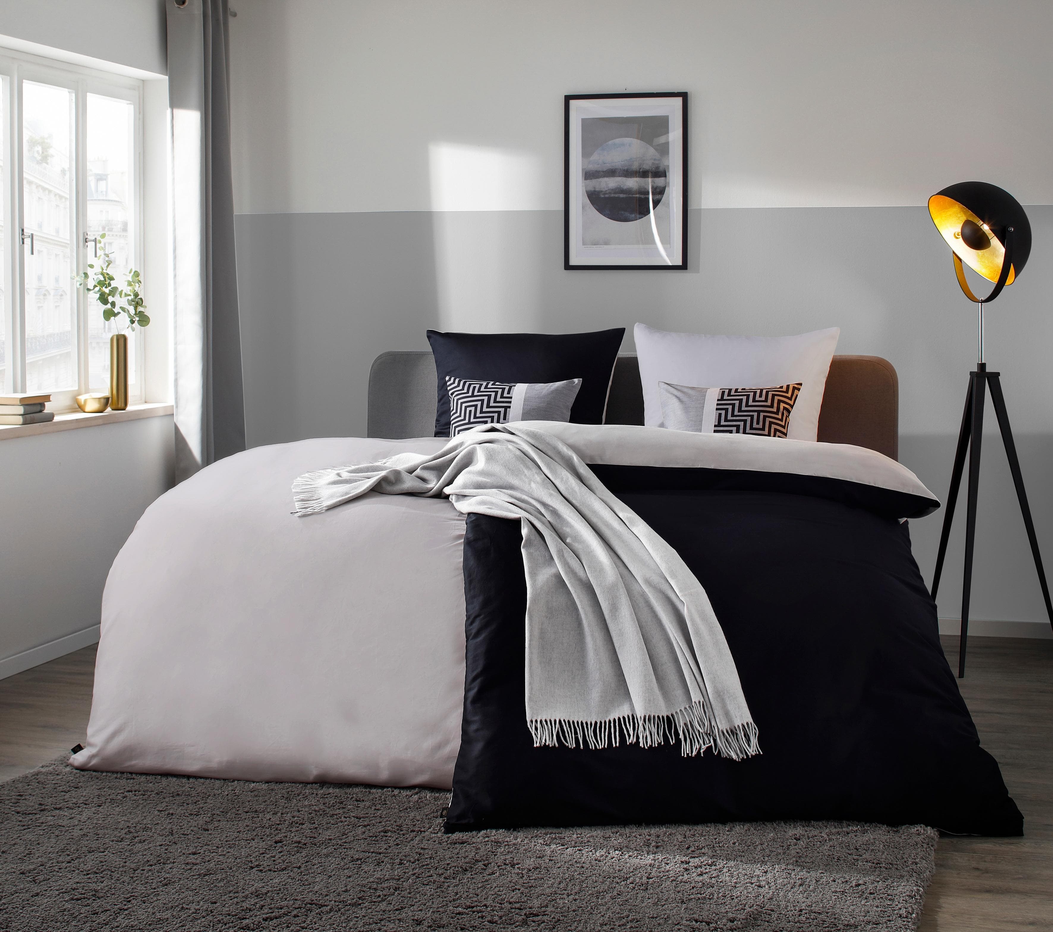 OTTO HOME Wohndecke Plaid Sofia hellgrau Baumwolle Polyacryl Fransen