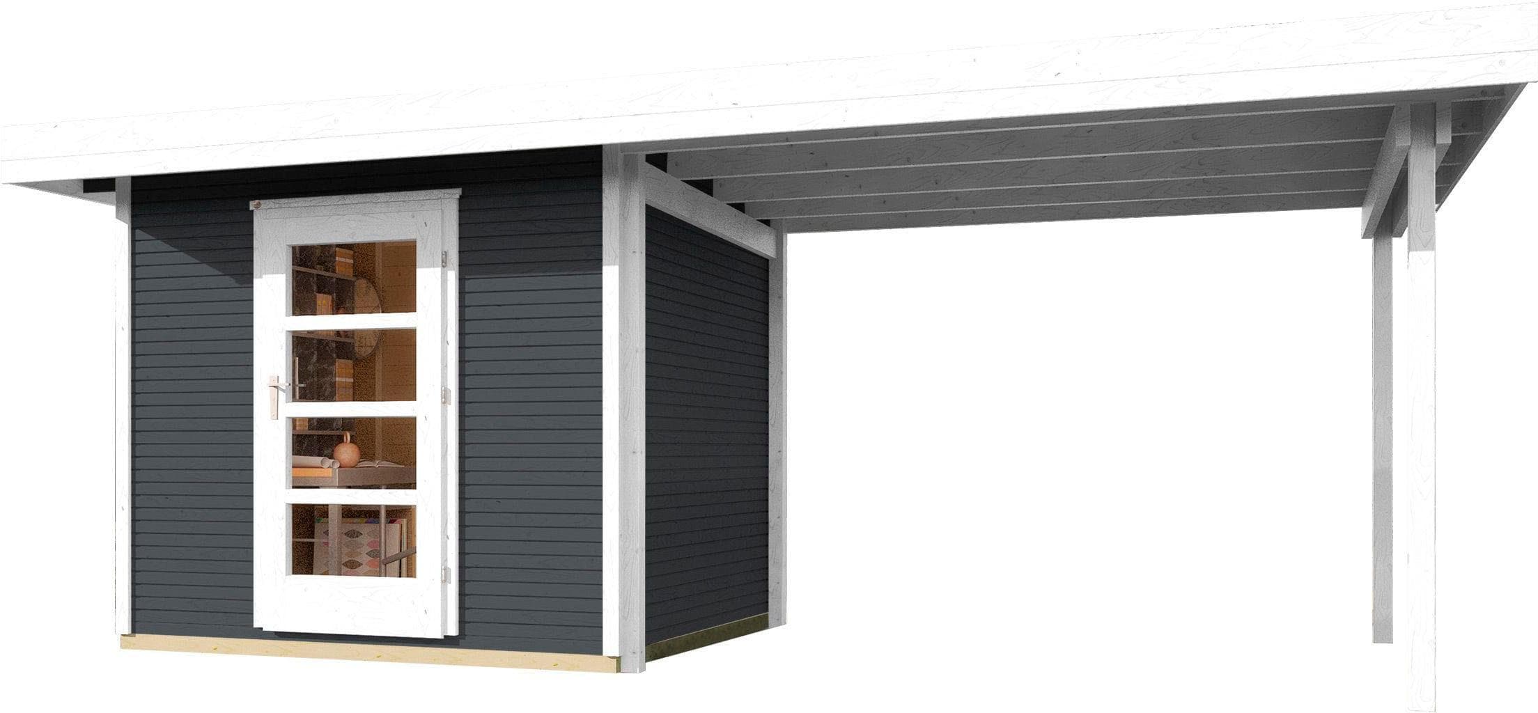 Gartenhaus WEKA wekaLine 172 B Gr.3 Anthrazit 300 cm Anbau