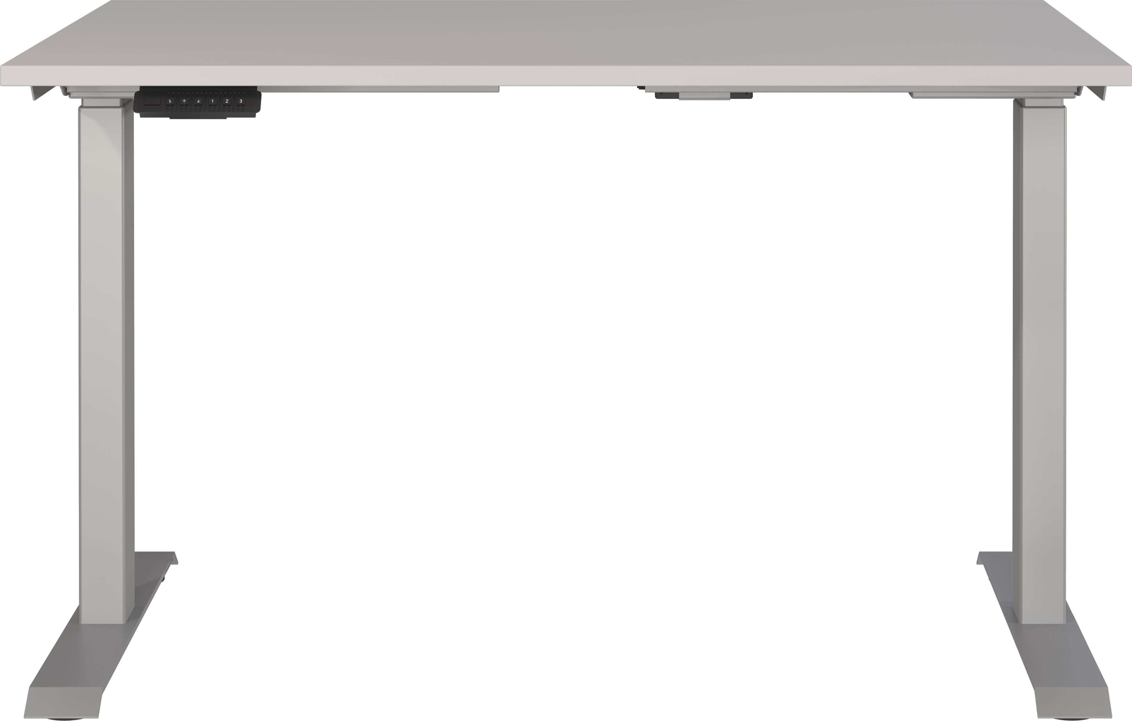 Germania Jet Schreibtisch Elektrisch Höhenverstellbar Grau Silber