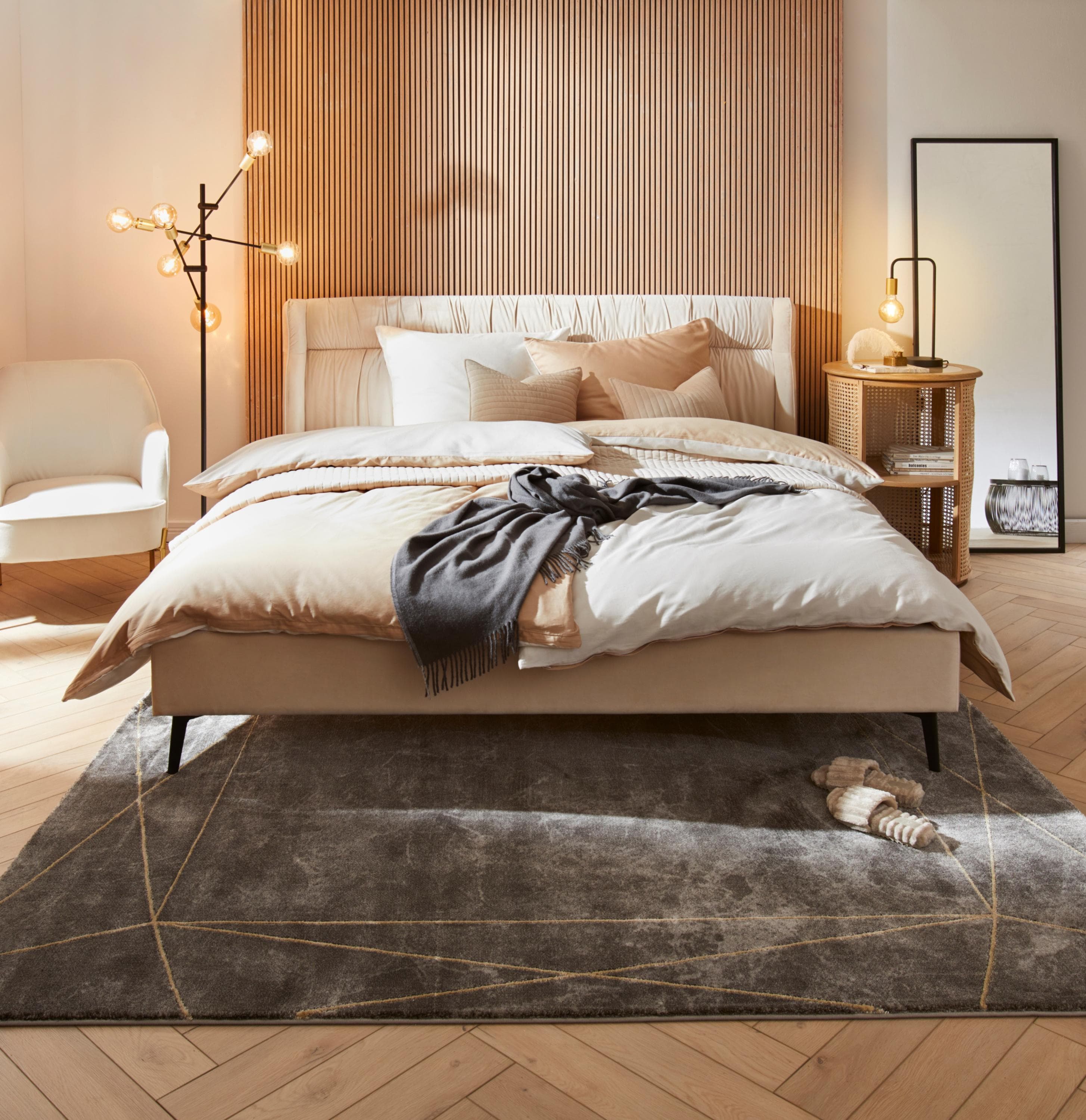 OTTO HOME Wohndecke Plaid Sofia Anthrazit Baumwolle Polyacryl Fransen