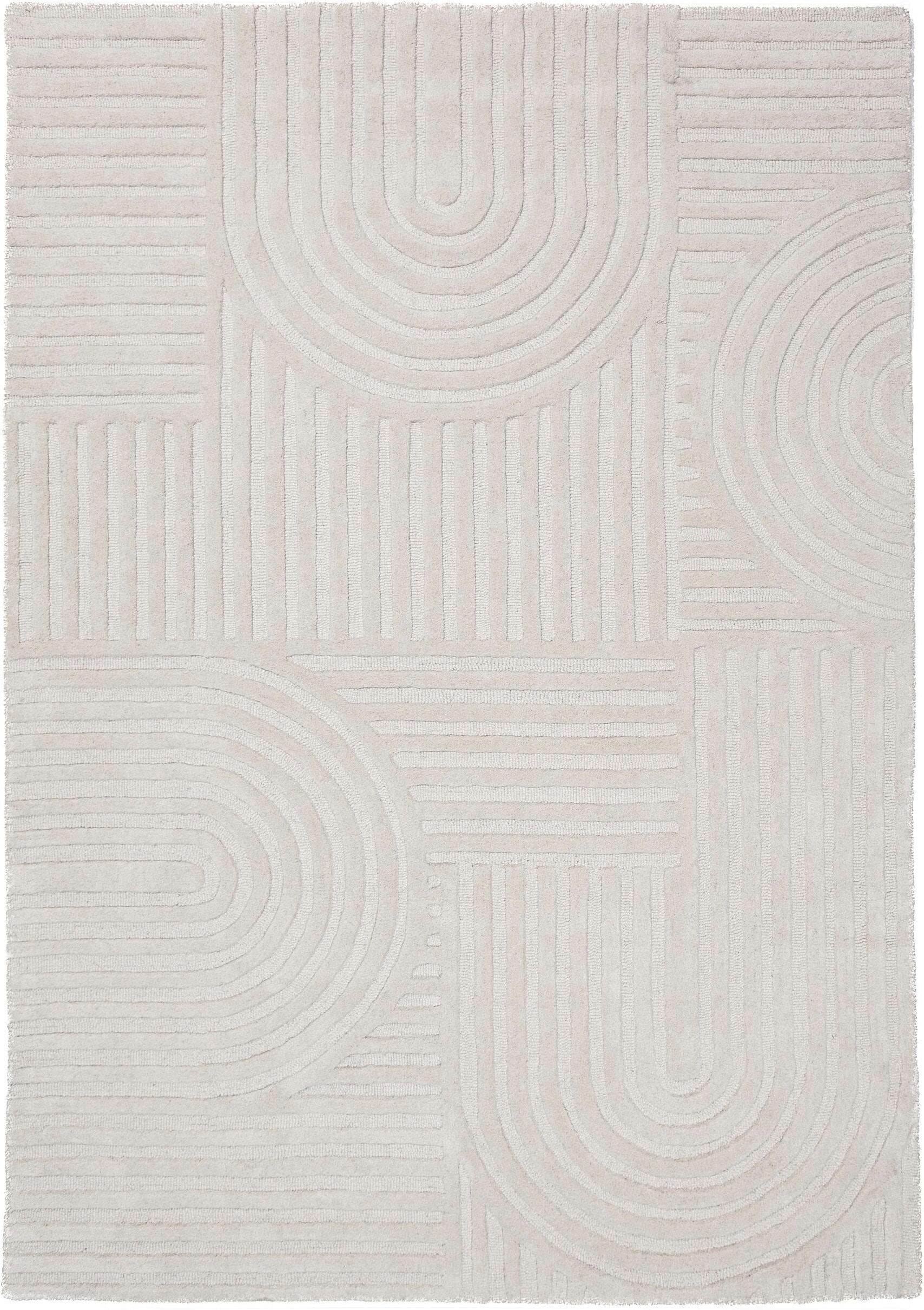 FLAIR RUGS ZEN GARDEN Teppich IVOR 100% Wolle Hoch-Tief-Effekt