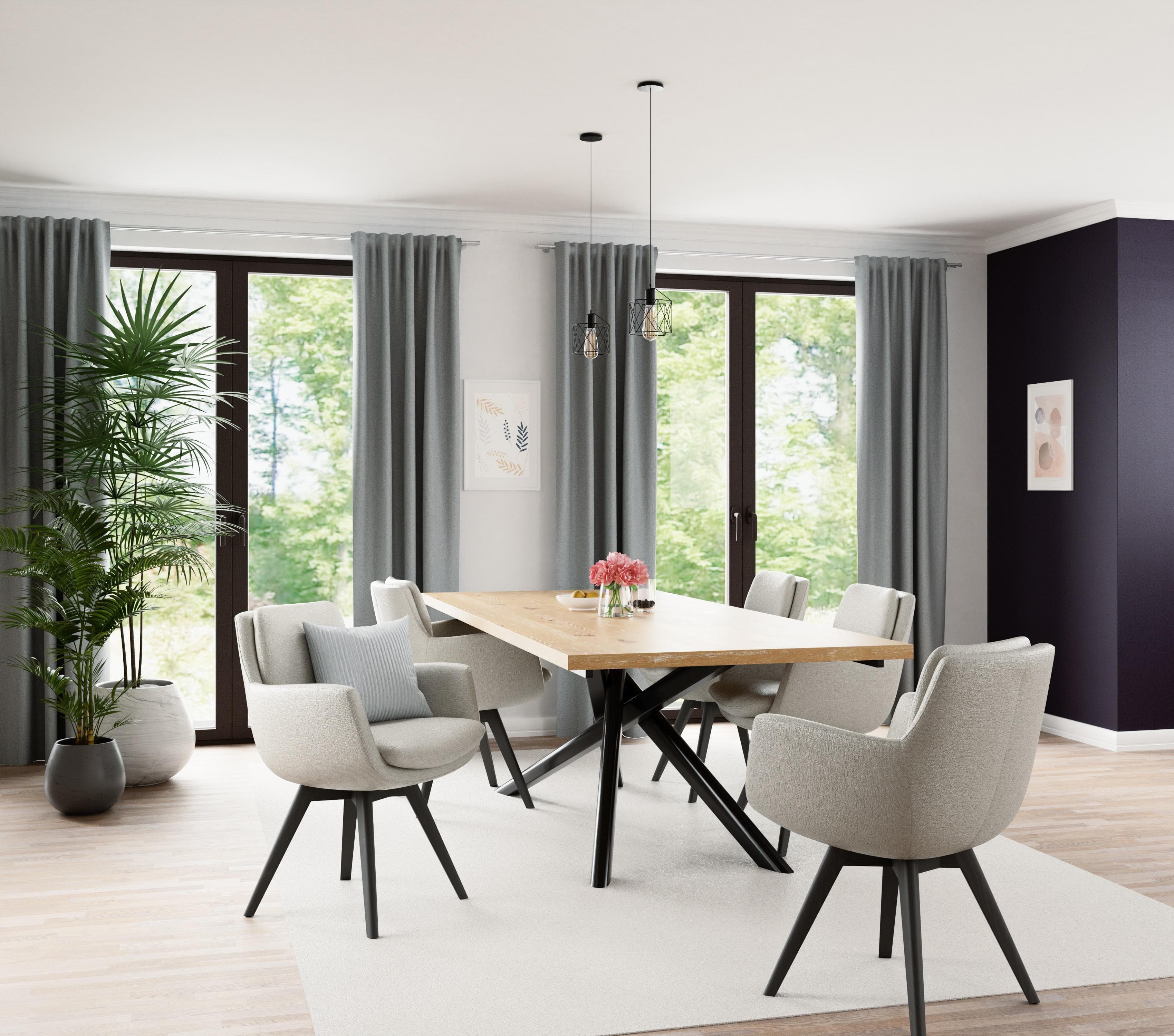 HOMING Vorhang Nox Blau Verdunkelnd 135x270cm