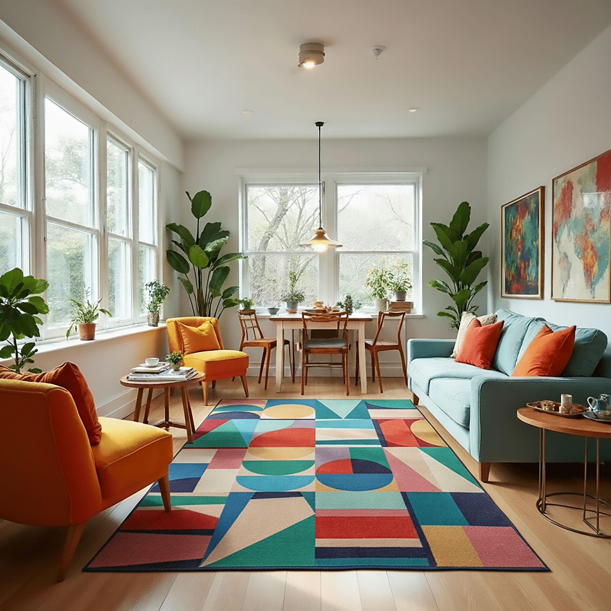 FLAIR RUGS Patchwork GEO Teppich Bunt Geometrisch