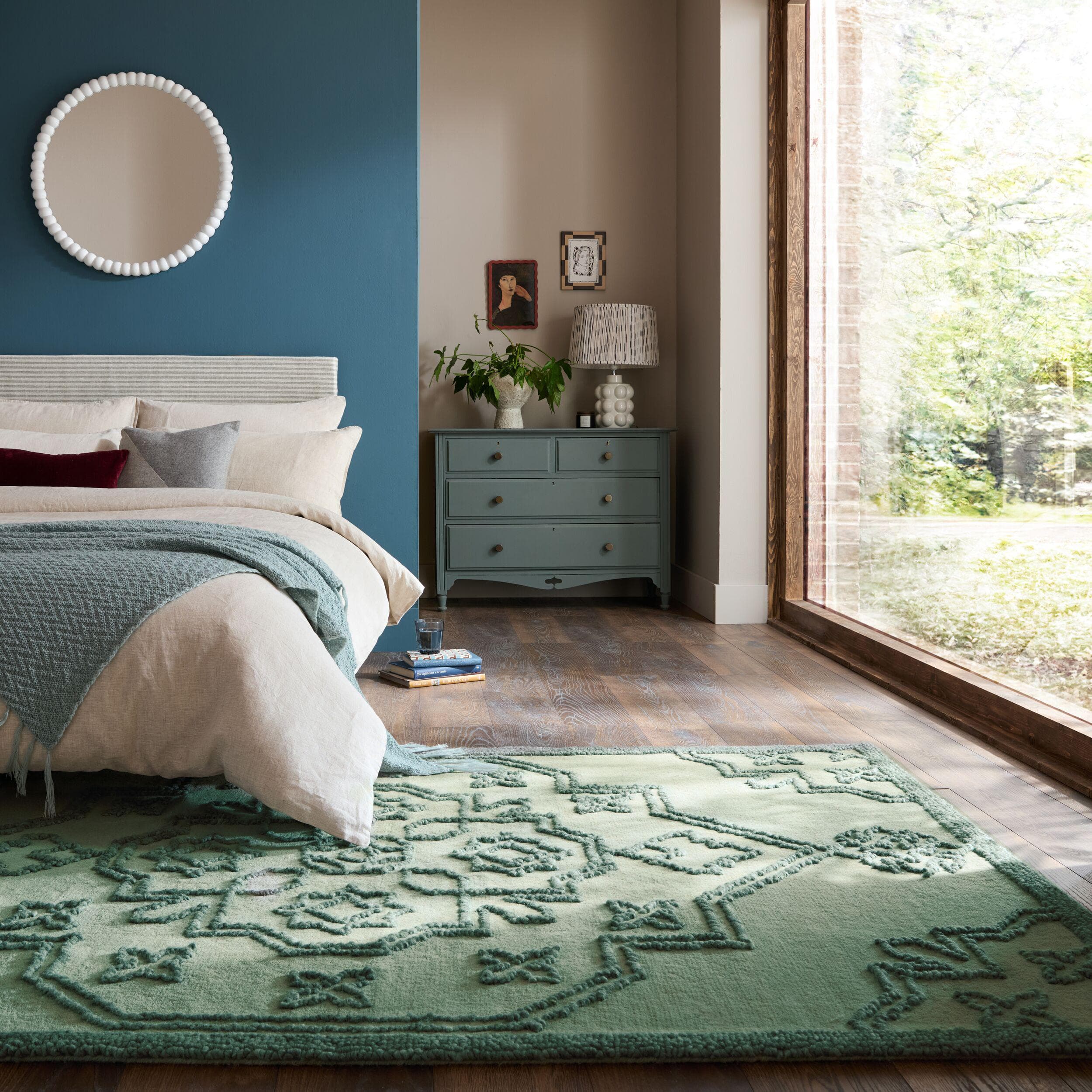 FLAIR RUGS Sable Vintage Wool Teppich Entenei Handgetuftet