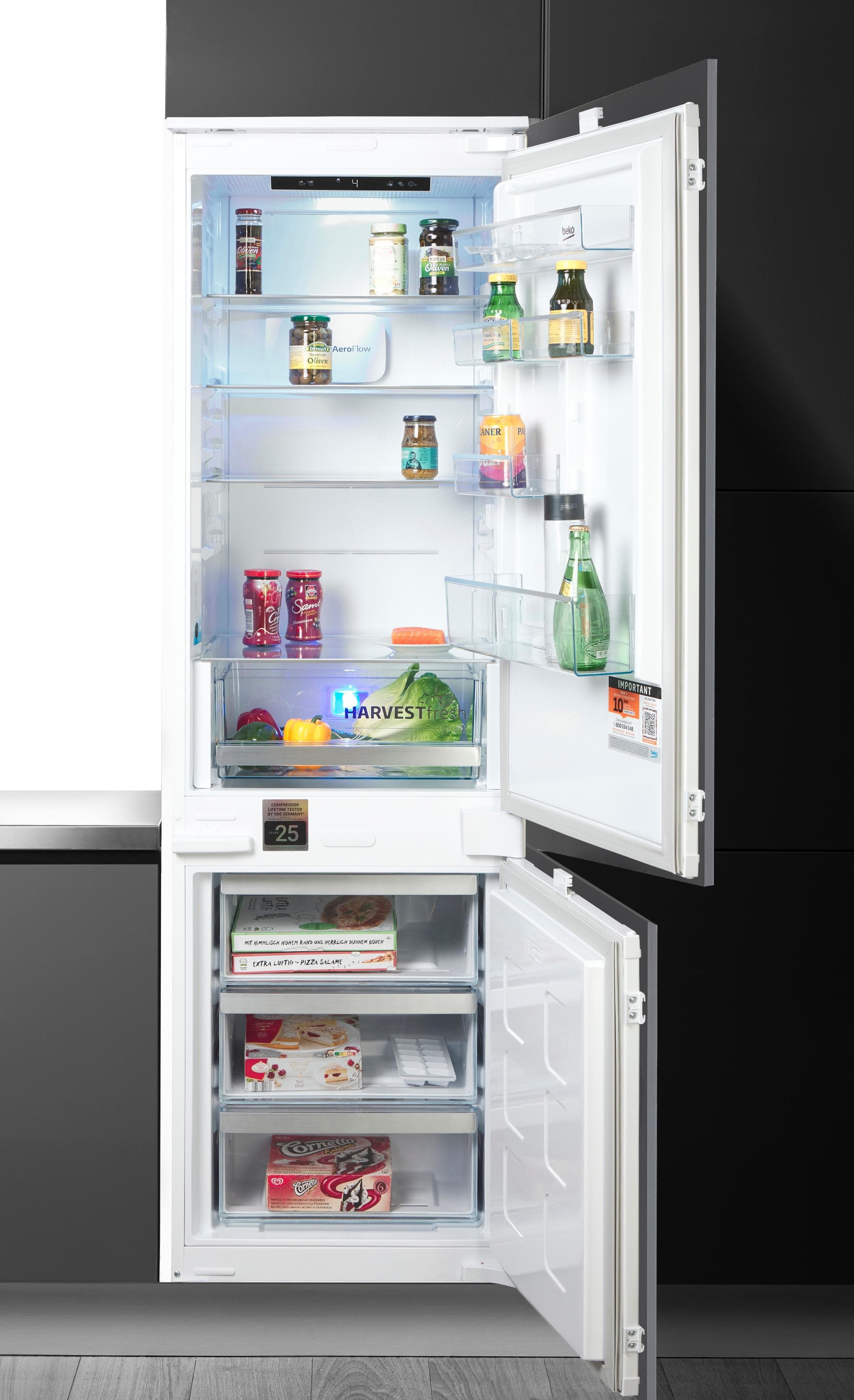 BEKO Einbaukühlgefrierkombination B5BCNA295HS weiß