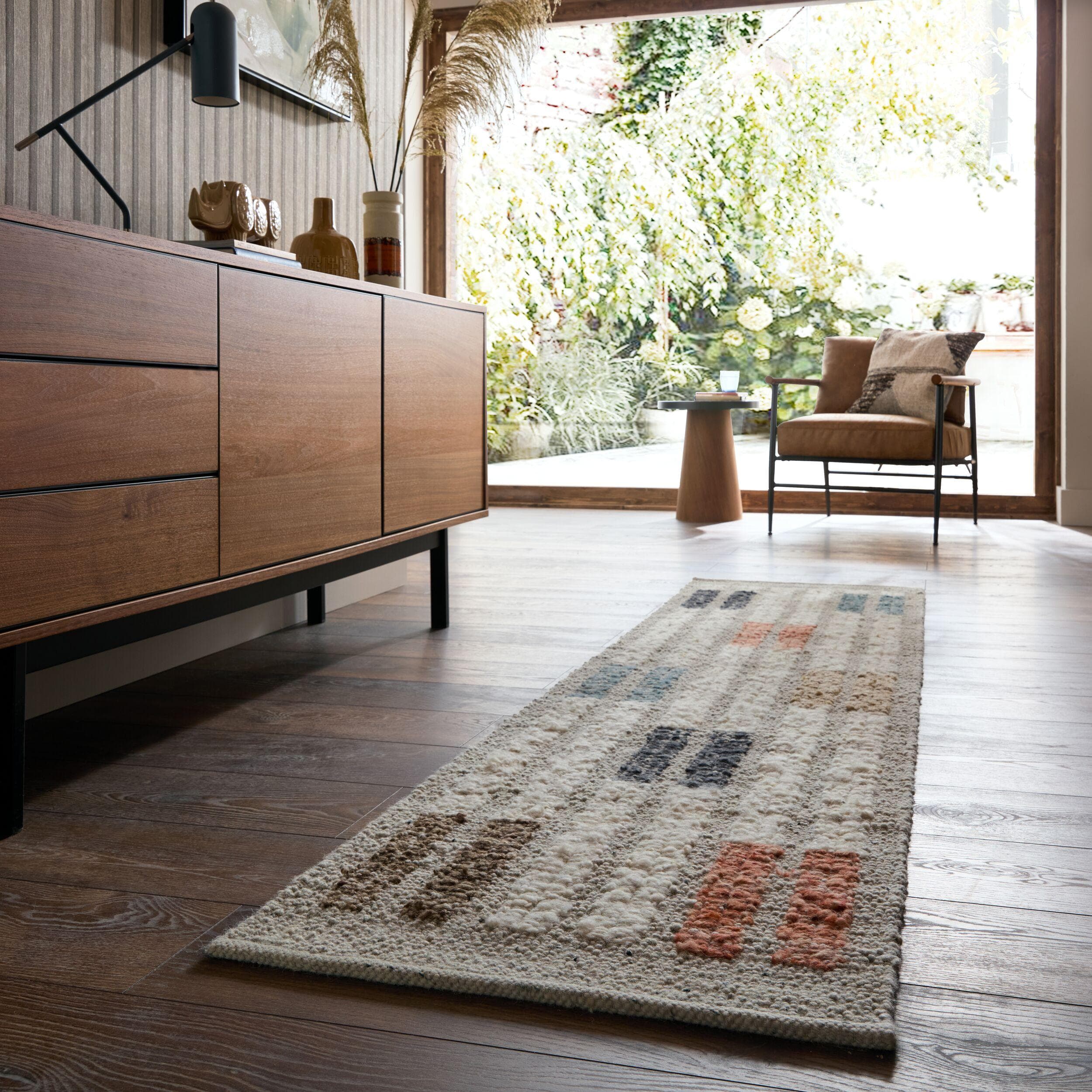 FLAIR RUGS ALDER BOUCLE BLOCKS Teppich Mehrfarbig Handgetuftet