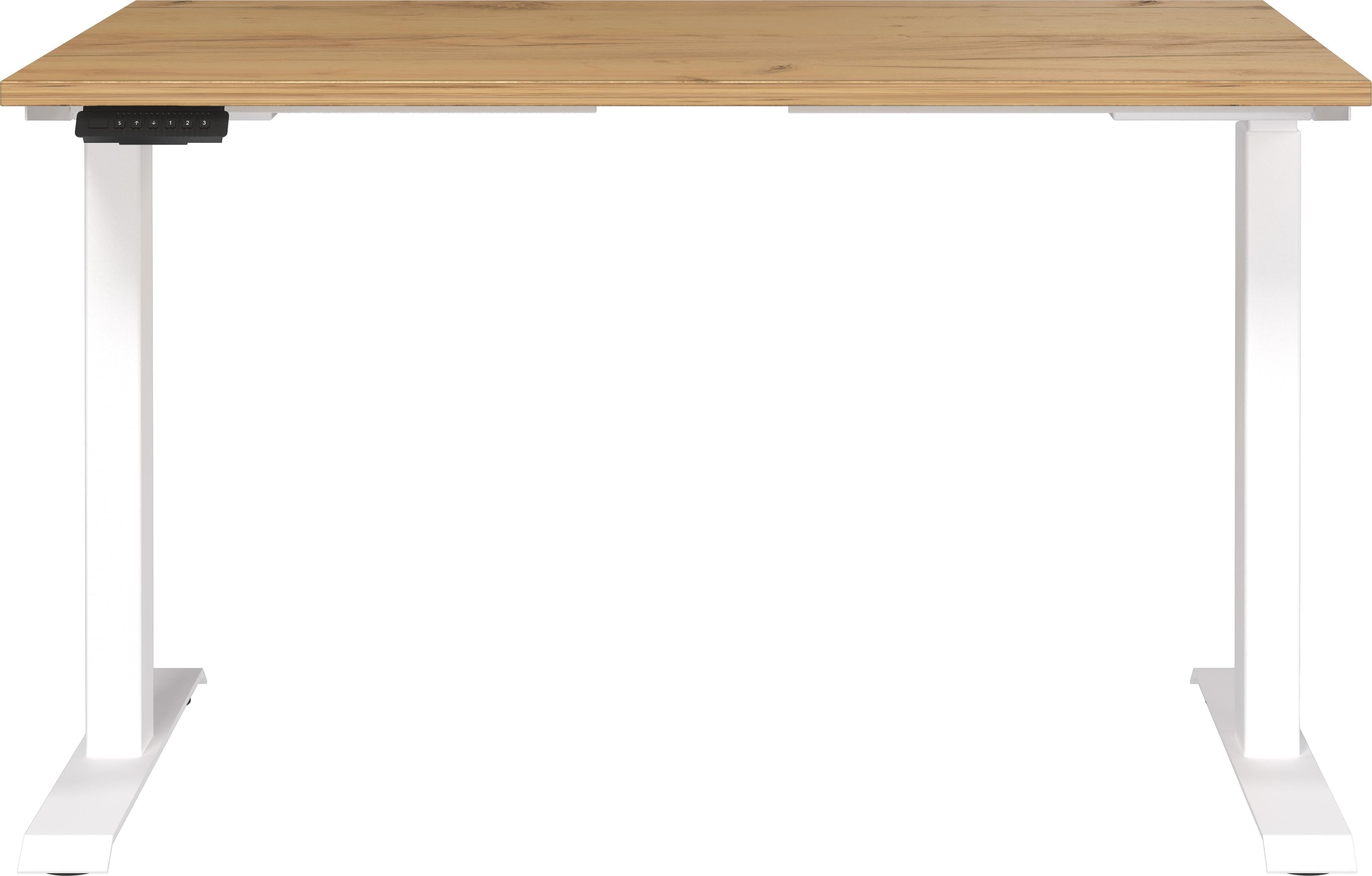 Germania Jet Schreibtisch Weiß Eiche Höhenverstellbar Elektrisch