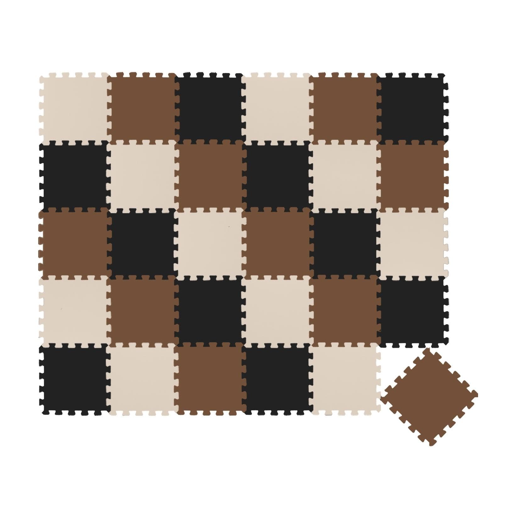 LittleTom 27-teilige Puzzlematte Bunt Krabbelmatte Schaumstoff