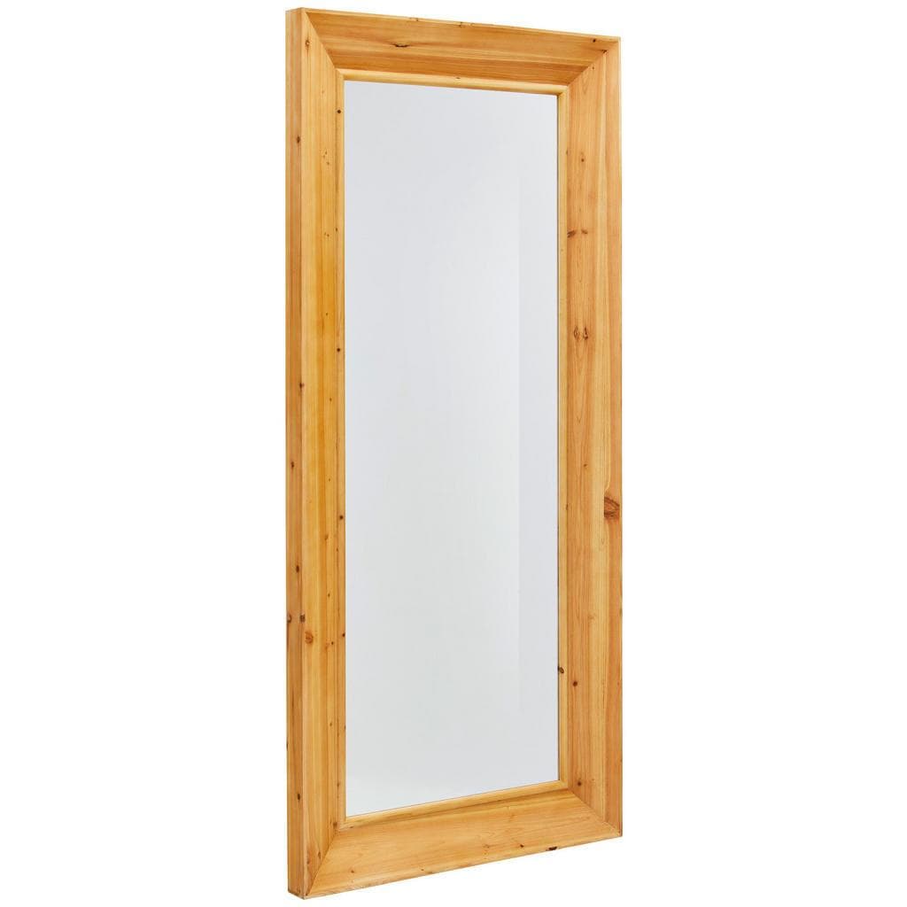 Mid.you Wandspiegel Natur Holz Glas Rechteckig