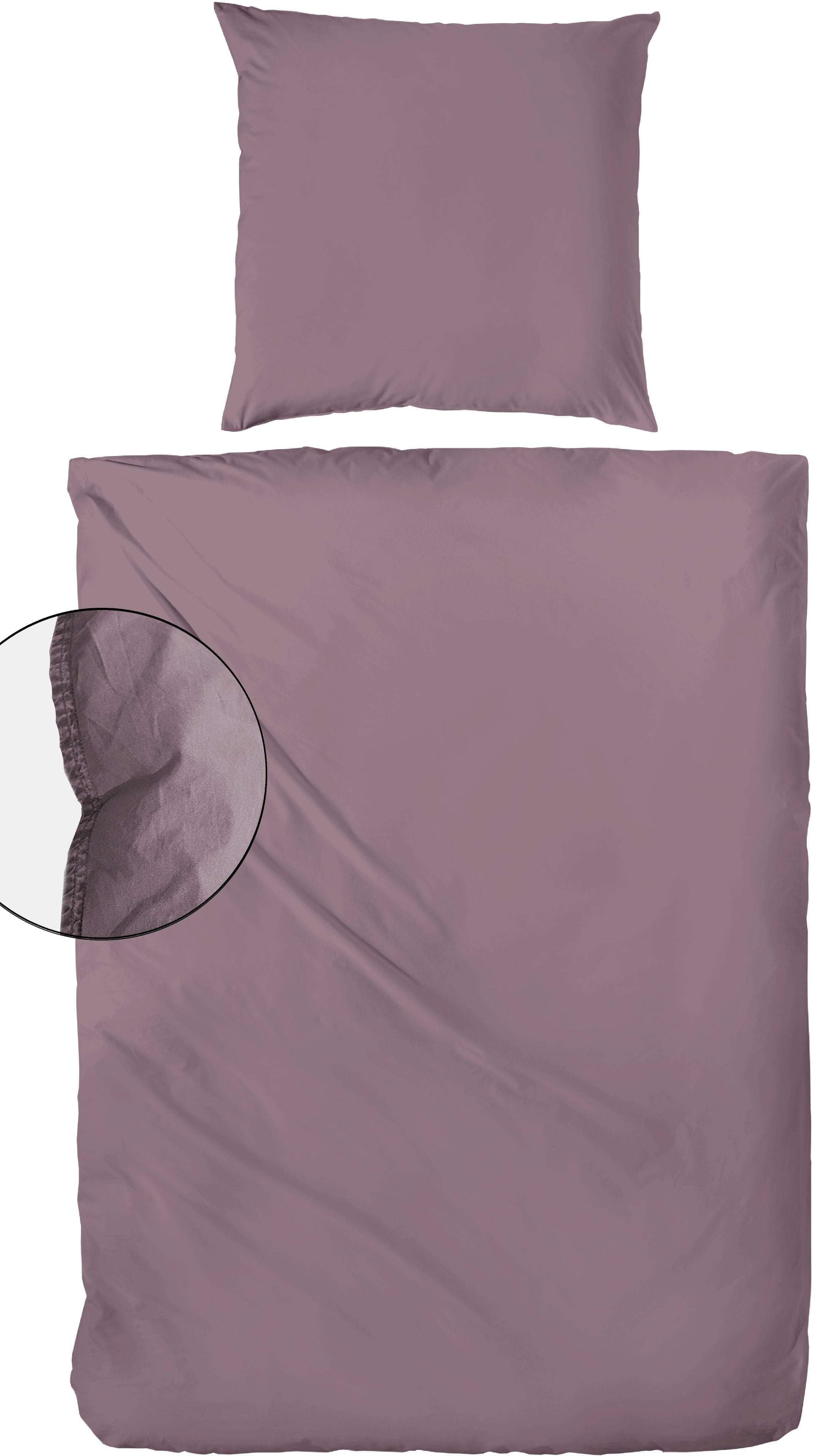 Primera Flanell Bettwäsche 135x200 Stone-Washed Violett