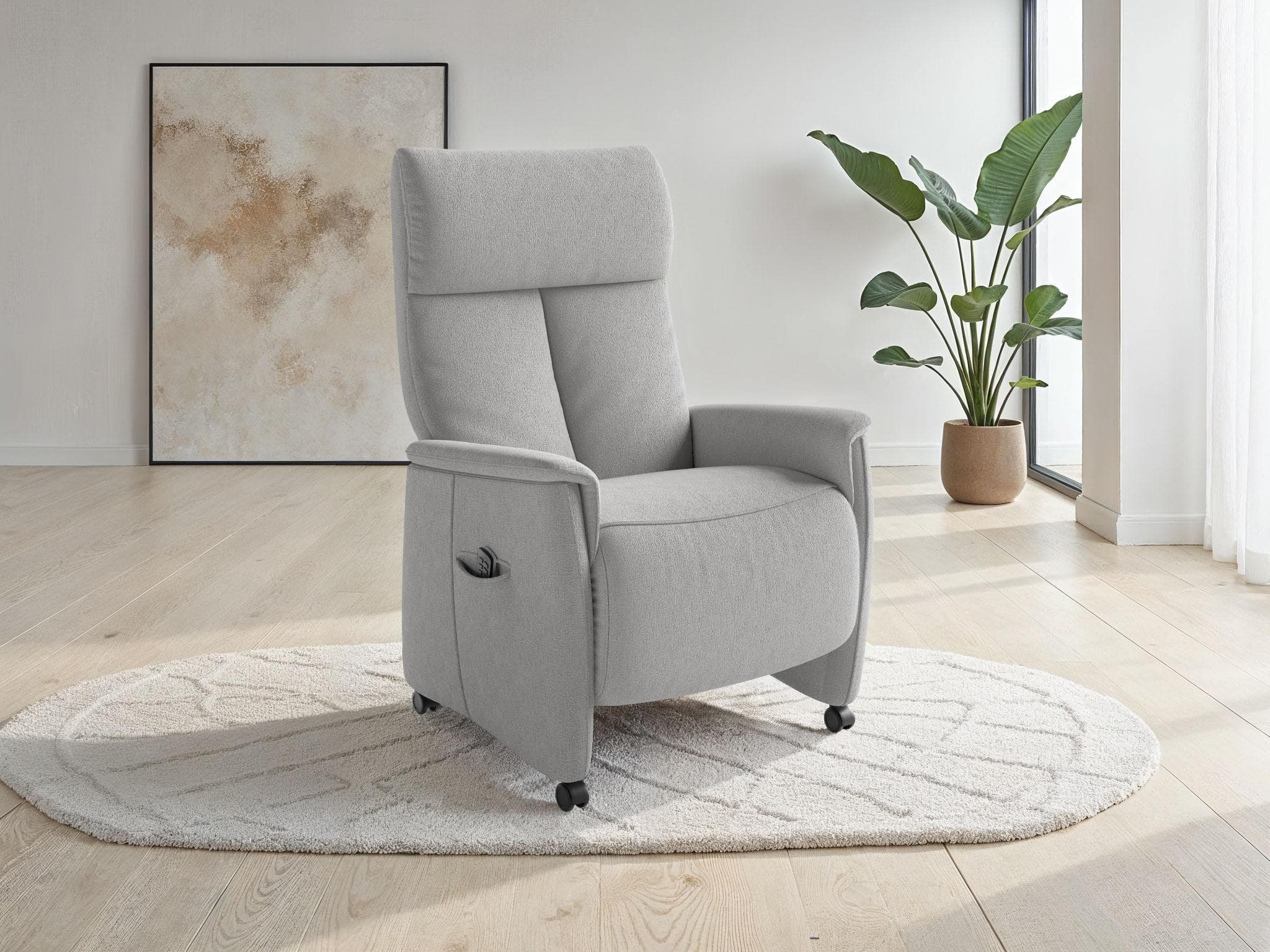 SIT & MORE TV-Sessel Cremona Comfort Elektrisch Silber