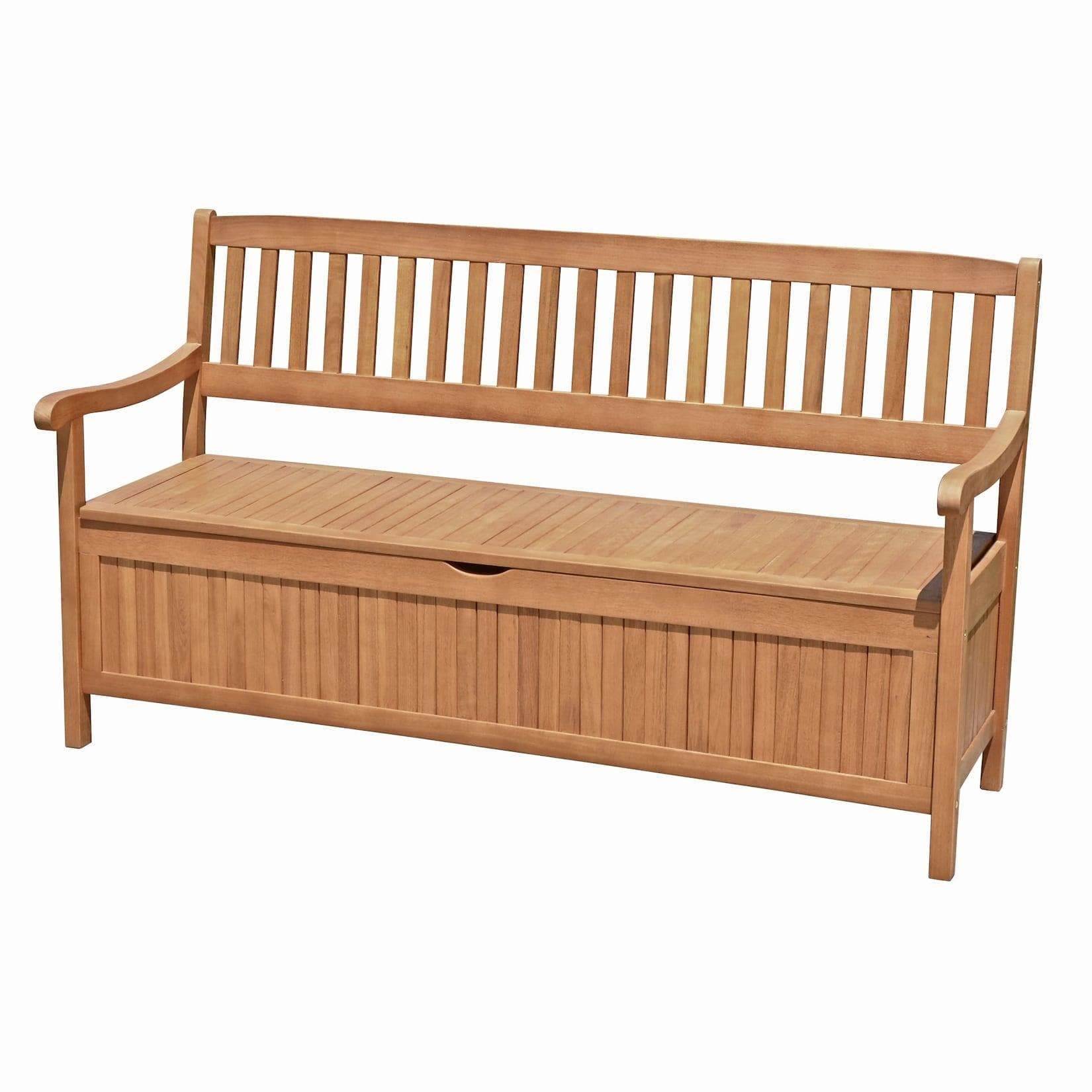 Garden Pleasure Gartenbank Houston 3-Sitzer Braun Eukalyptus