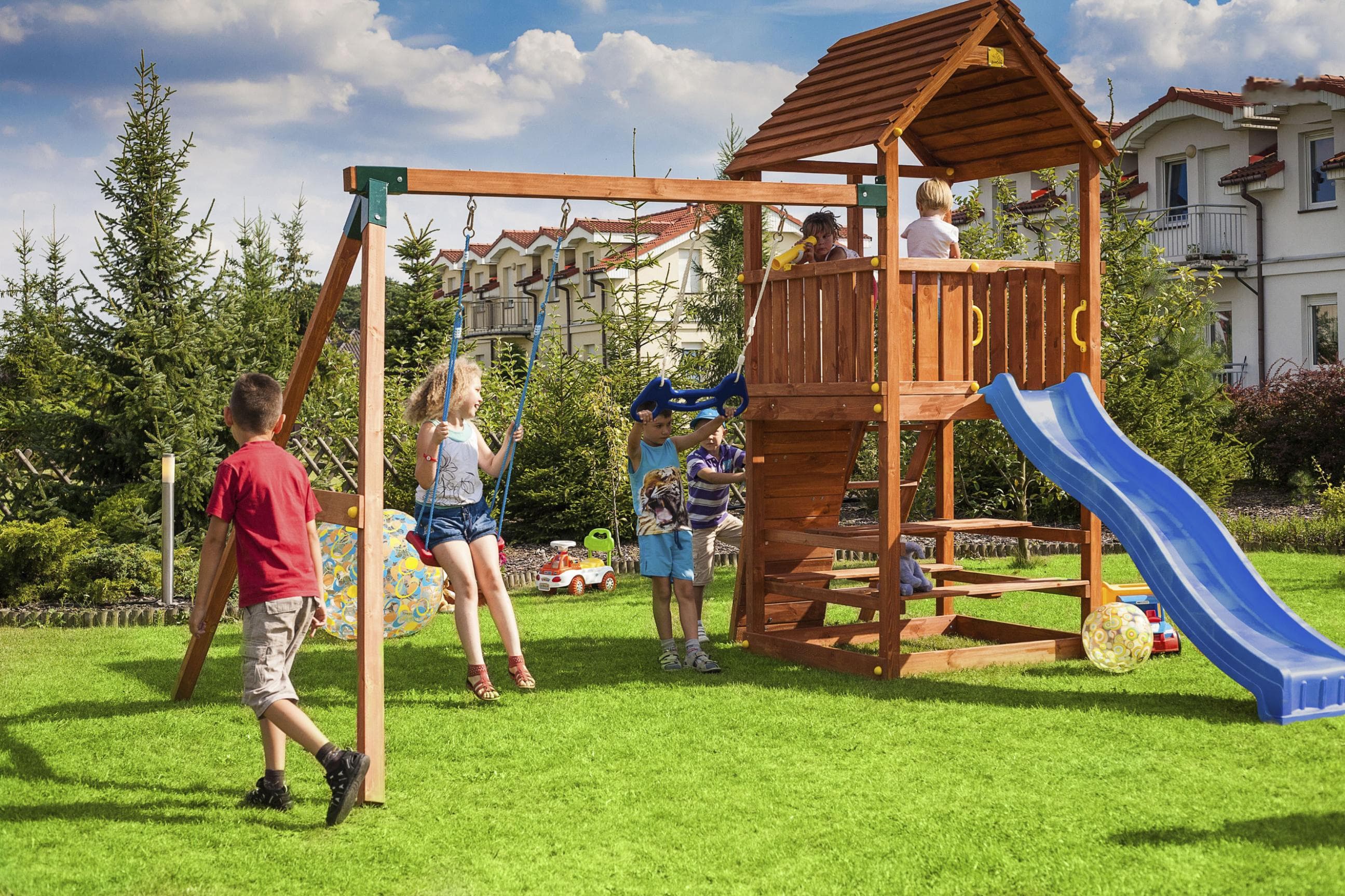 FUNGOO Spielturm Joy Move + Step On & Free Time