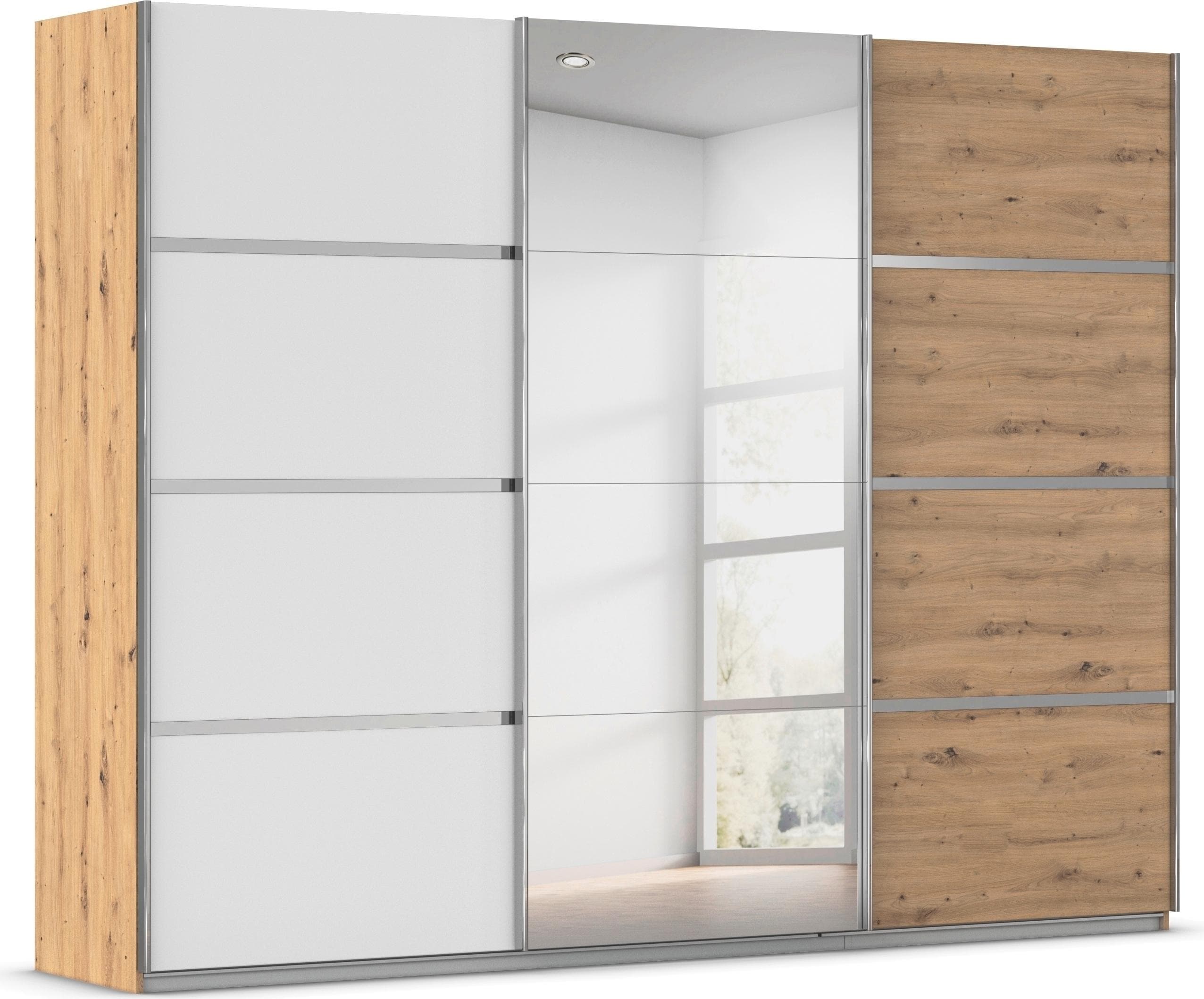 Rauch Avola Schwebetürenschrank Eiche Artisan/Alpinweiß