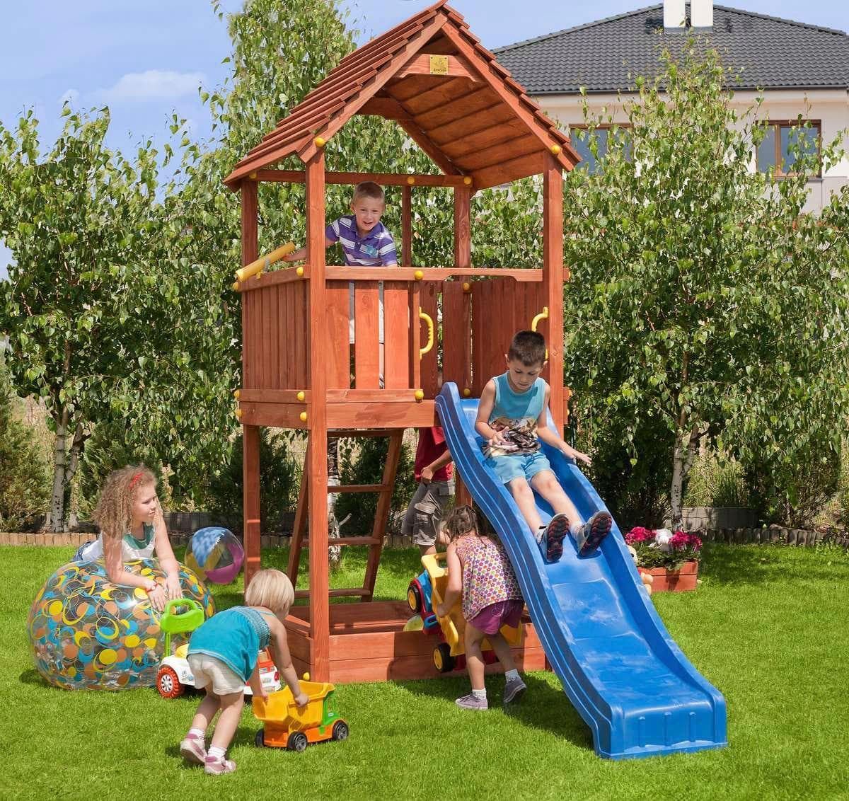 FUNGOO Spielturm Klettergerüst JOY - Sicherer Gartenspielplatz