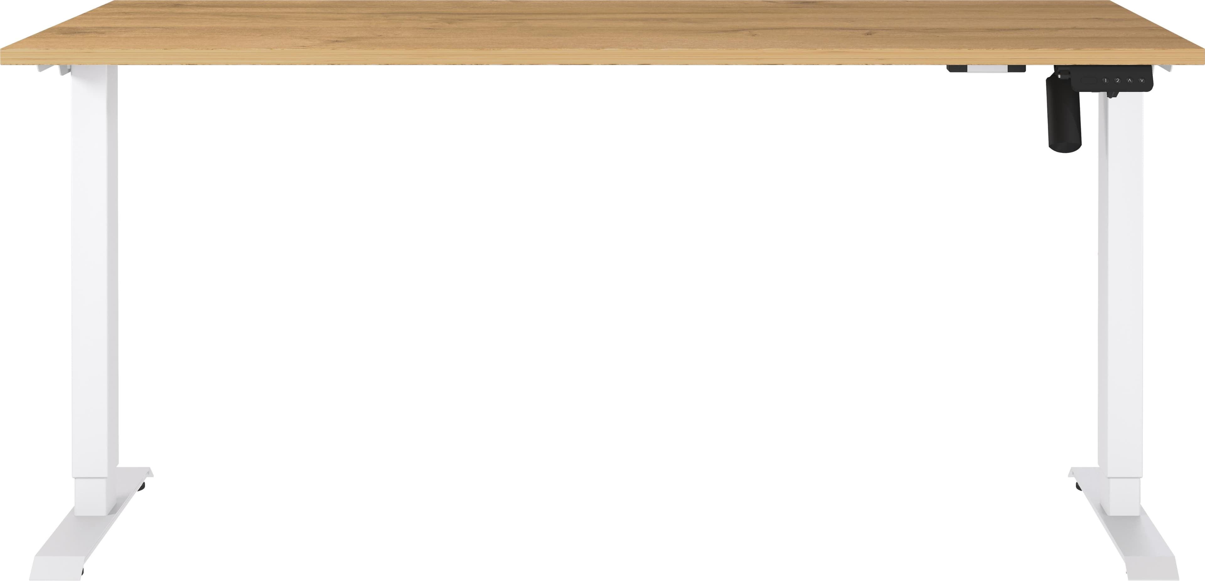 Germania Boras Schreibtisch höhenverstellbar Weiß Eiche