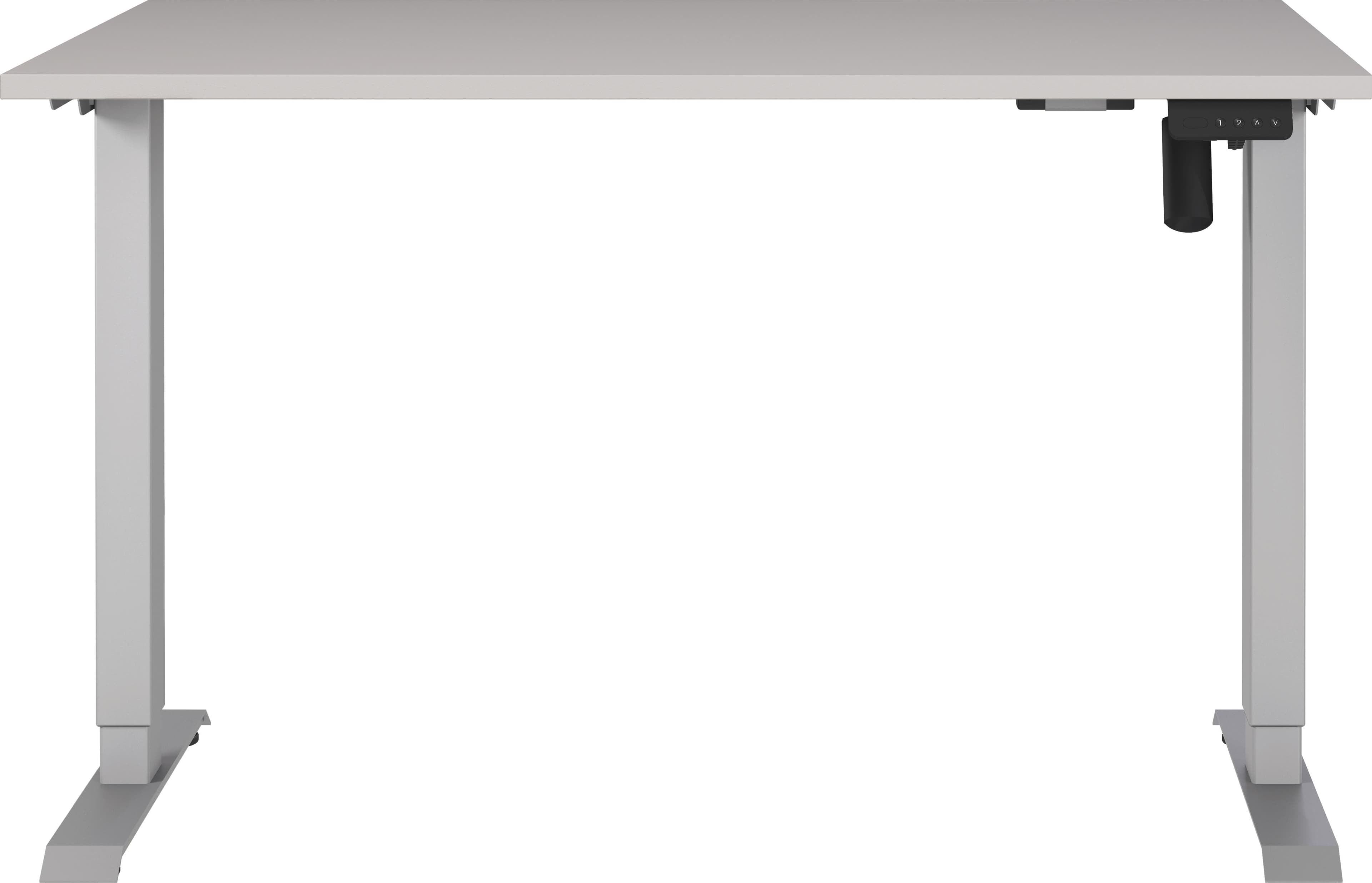 Germania Schreibtisch Boras höhenverstellbar elektrisch Kaschmir/Silber