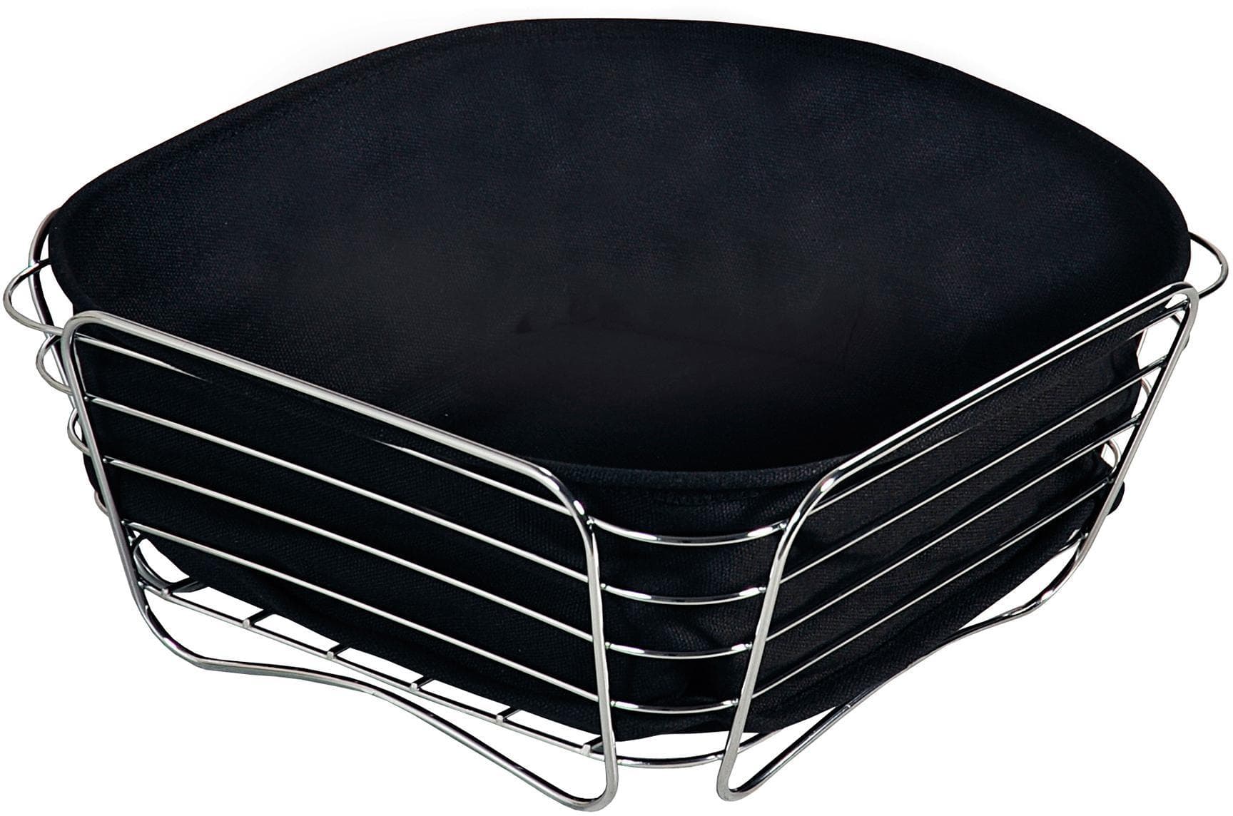 KESPER Brotkorb Silber Schwarz Verchromt