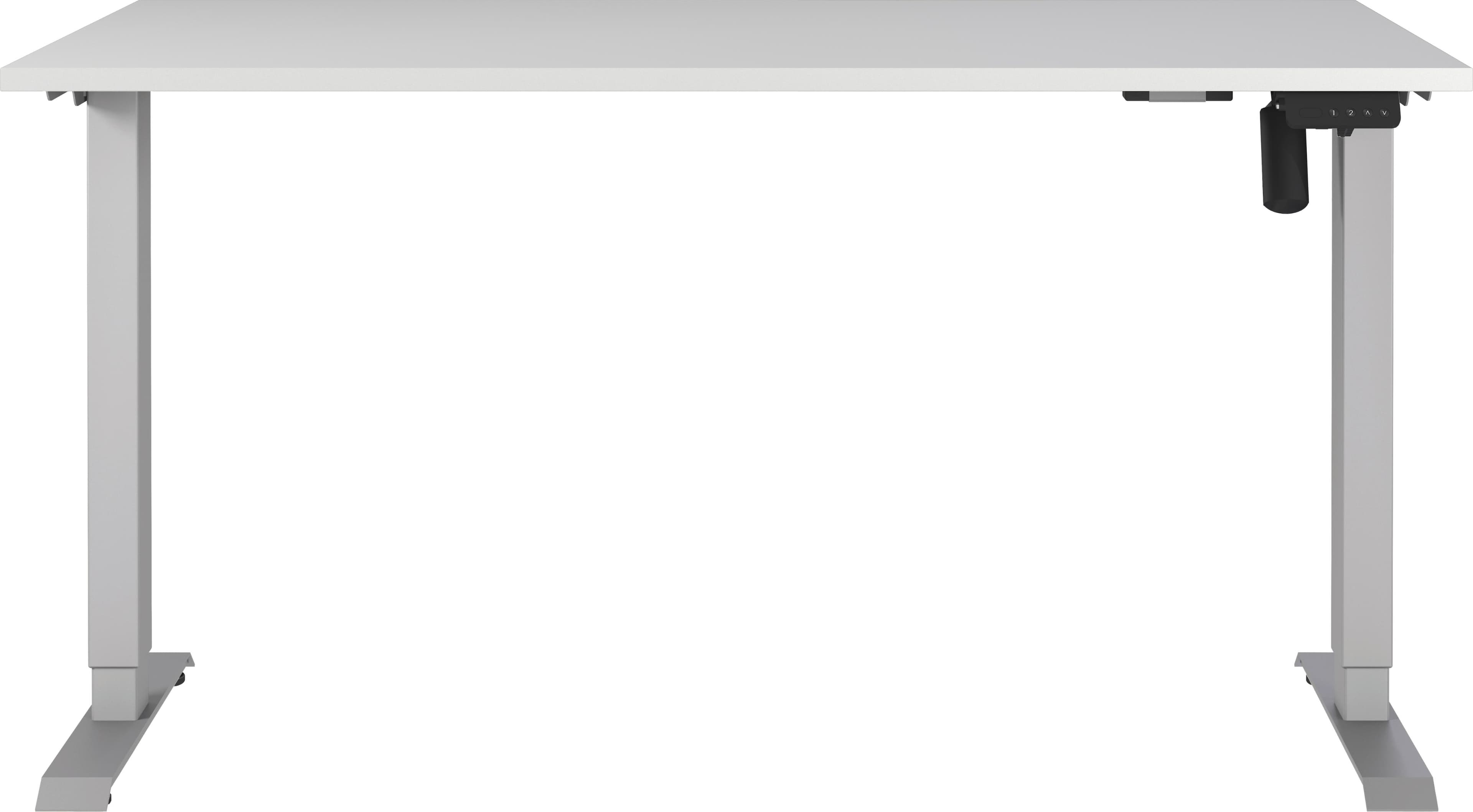 Germania Boras Schreibtisch höhenverstellbar Grau/Silber