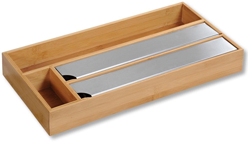 KESPER Folienspender Bambus Beige Natur 3 Fächer