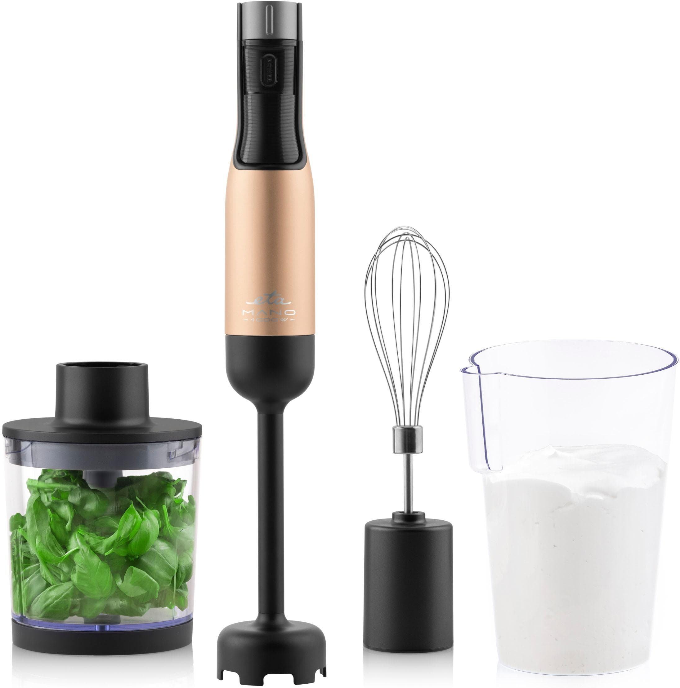ETA Mano Stabmixer Gold 1000W mit Zubehör