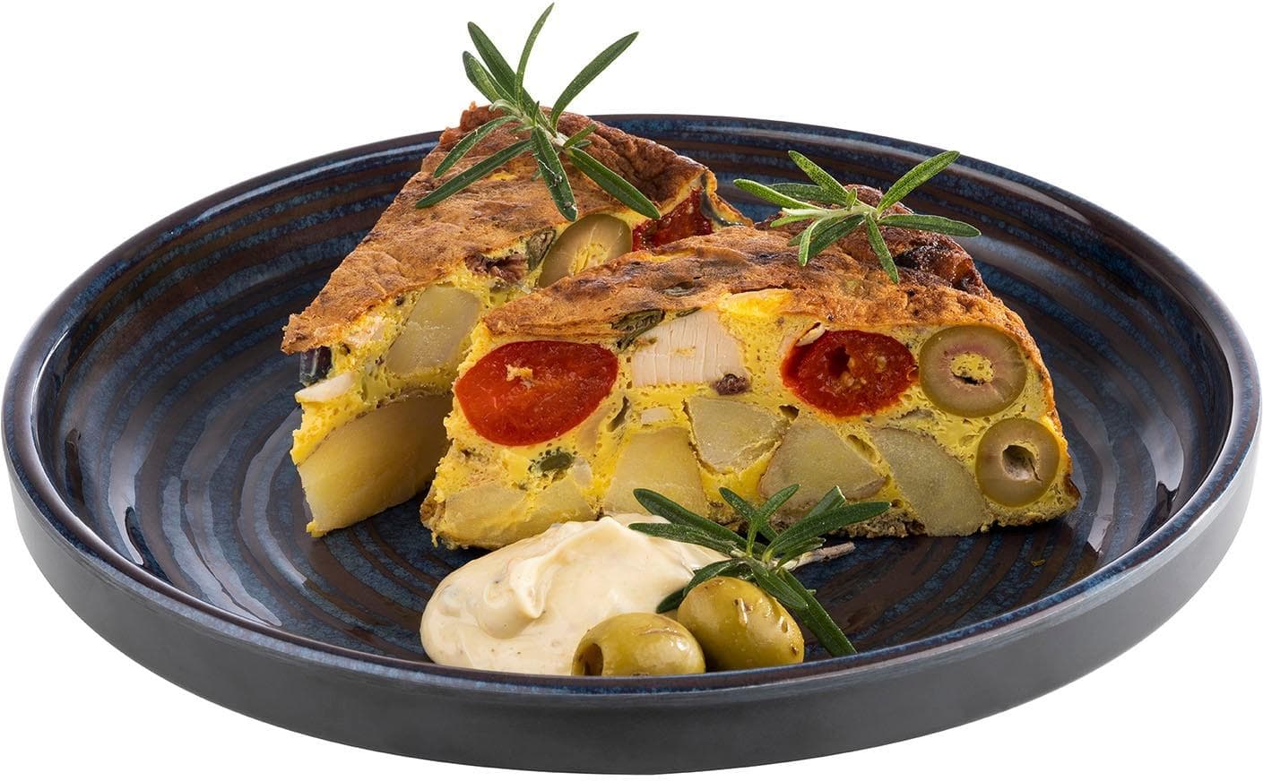 APS Kunststoffteller LOOPS Blau-Grau Melamin Oval