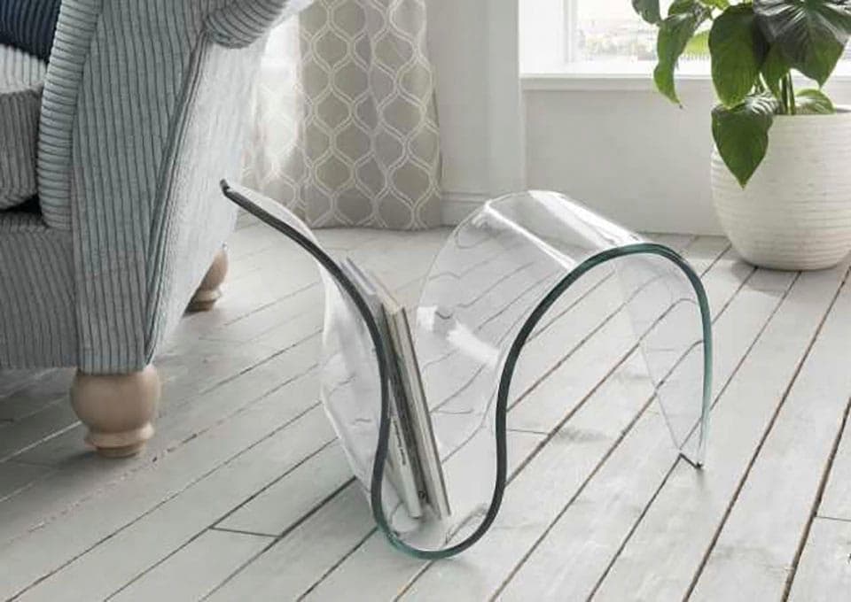Beistelltisch PAROLI Transparent Klarglas Extravagantes Design