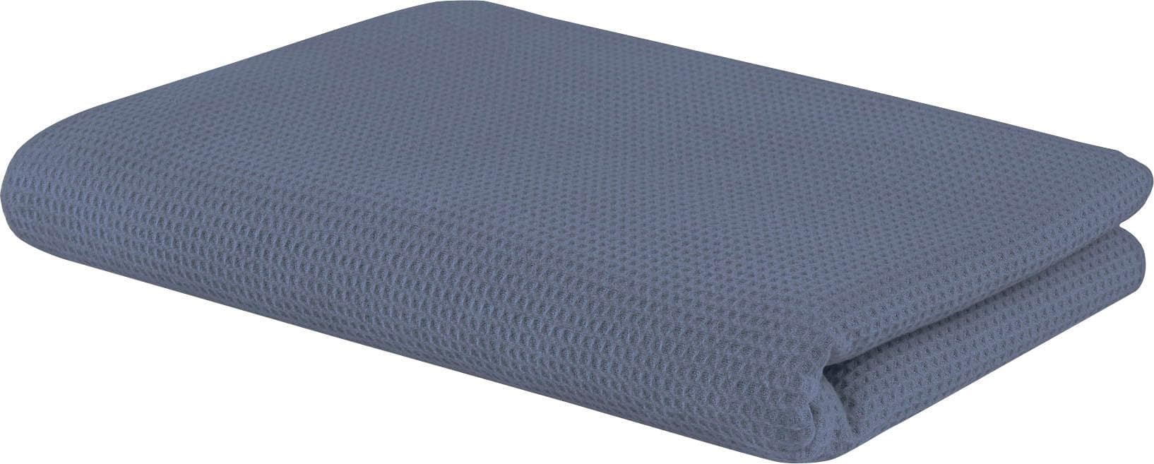 SETEX Waffeldecke 100% Baumwolle blau 150x200 cm