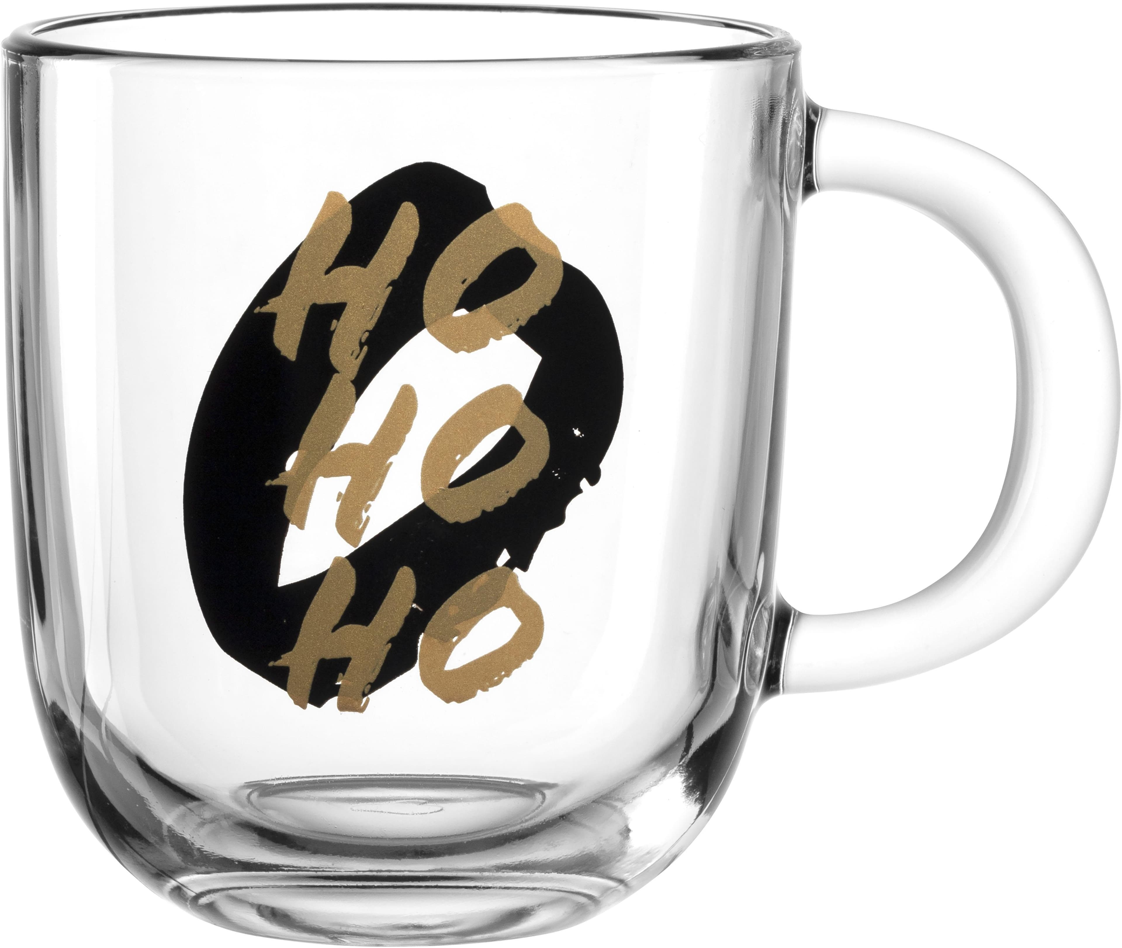 Leonardo Tasse SILENZIO transparent mit HO HO HO Spruch Glas