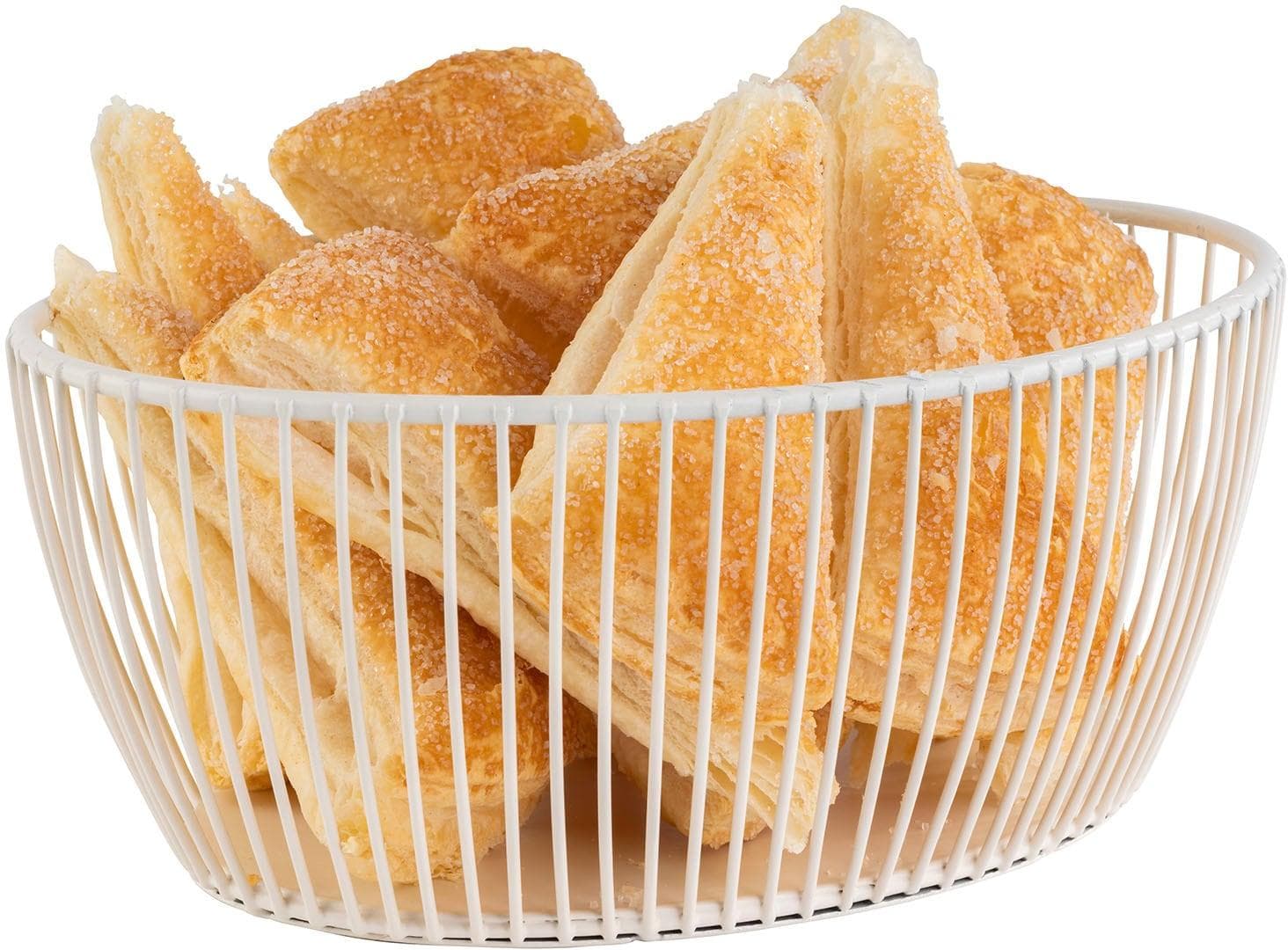 APS Brotkorb SVART Weiß Metallkorb Stapelbar