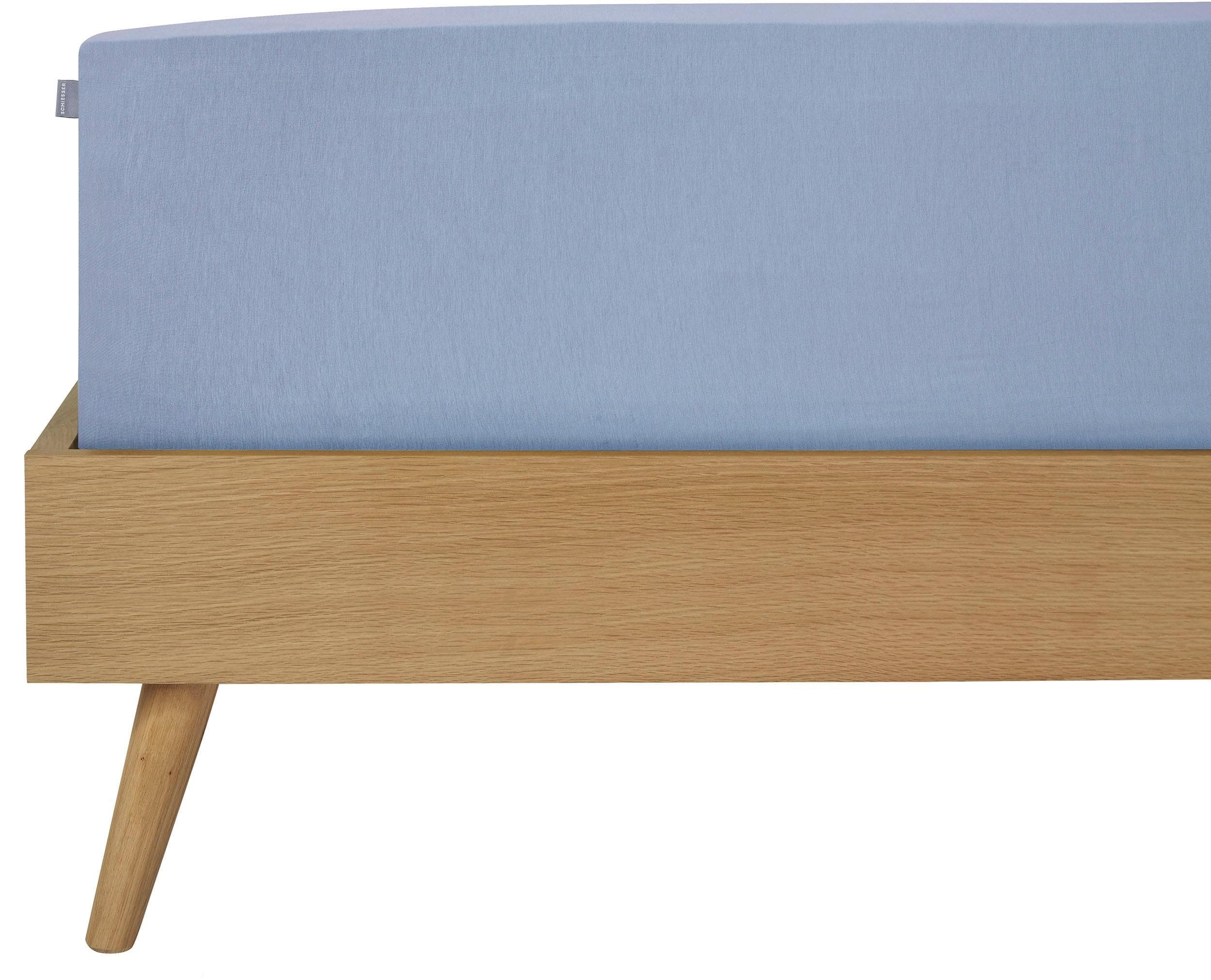 Schiesser Spannbettlaken 100% Baumwolle Hellblau Jersey