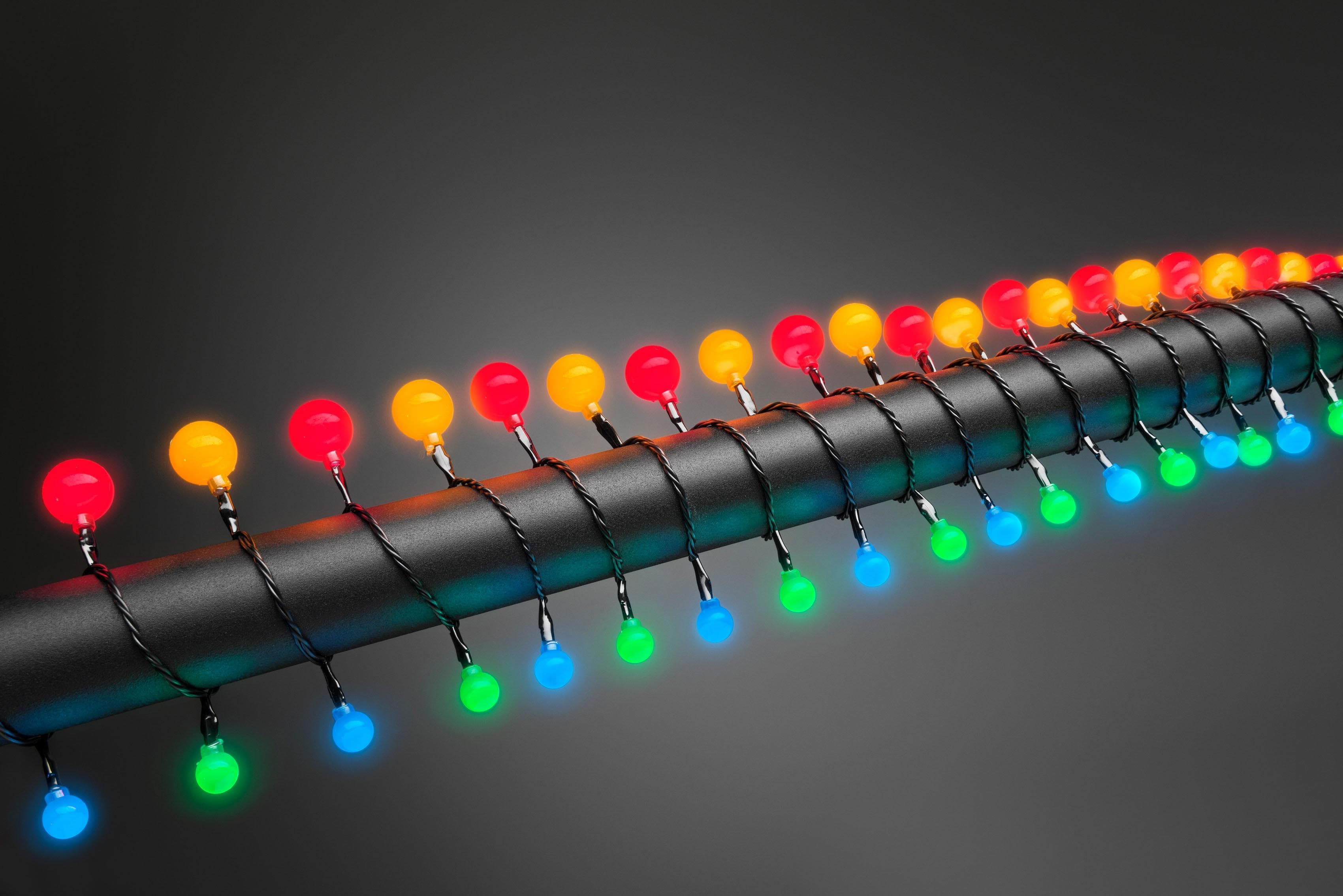 KONSTSMIDE LED-Lichterkette Schwarz Bunt 80 Dioden IP44