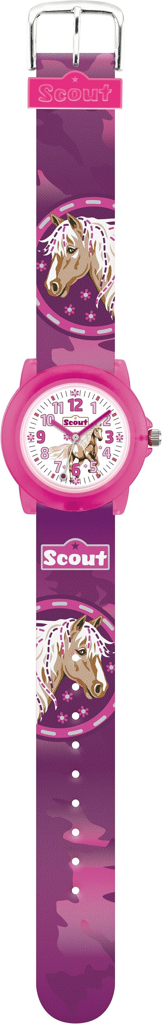 SCOUT Crystal Kinderuhr bunt mit Kunstlederarmband