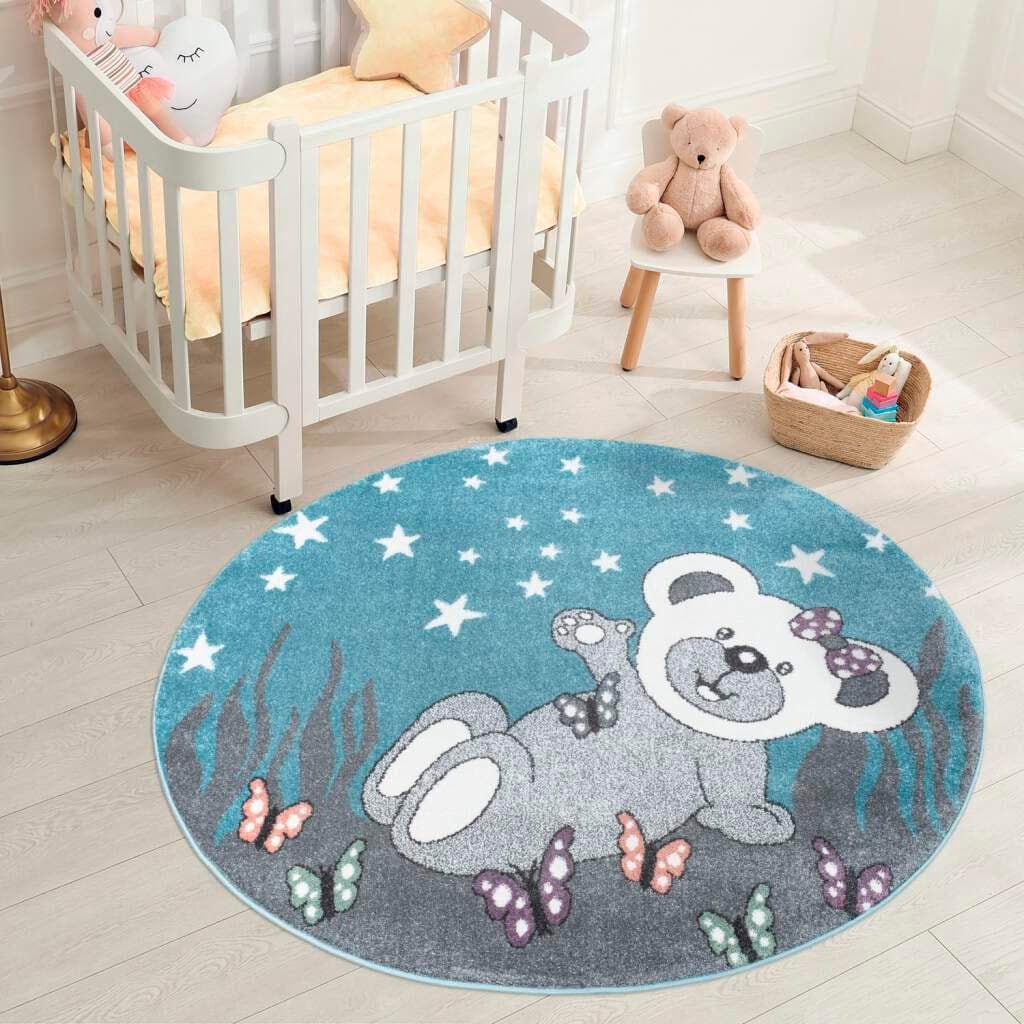 CARPET CITY Kinderteppich Anime916 Blau Rund 160cm
