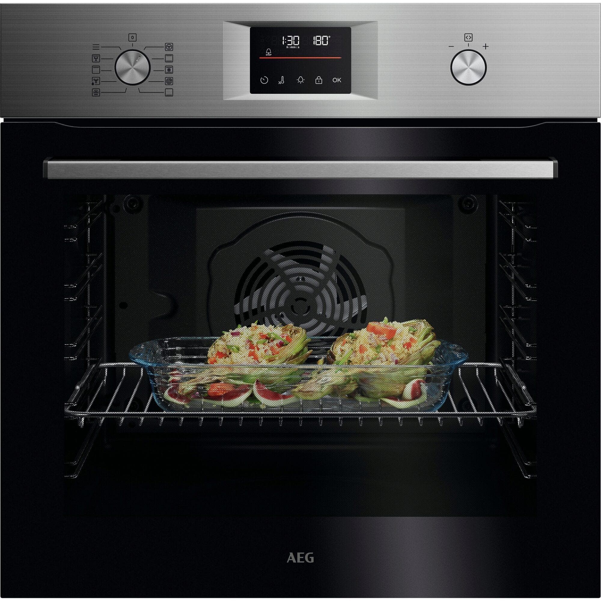 AEG Pyrolyse Backofen OU5PB40WSM Silberfarben