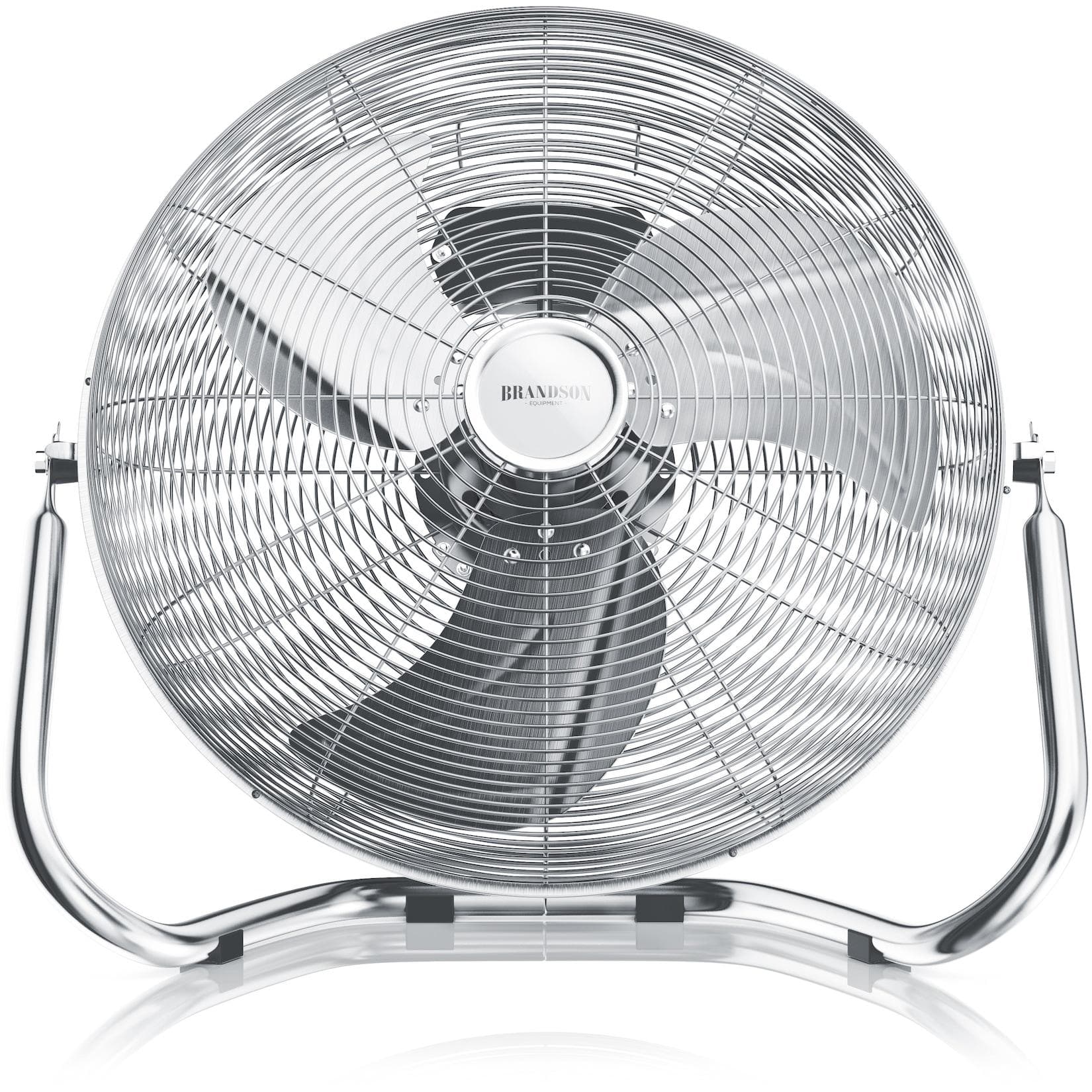 Brandson Retro Bodenventilator Silber 160W neigbar